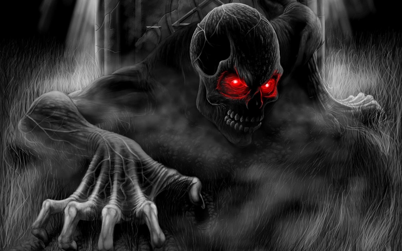 Teschio diavolo rosso corna, 1600x1200 900p, Desktop