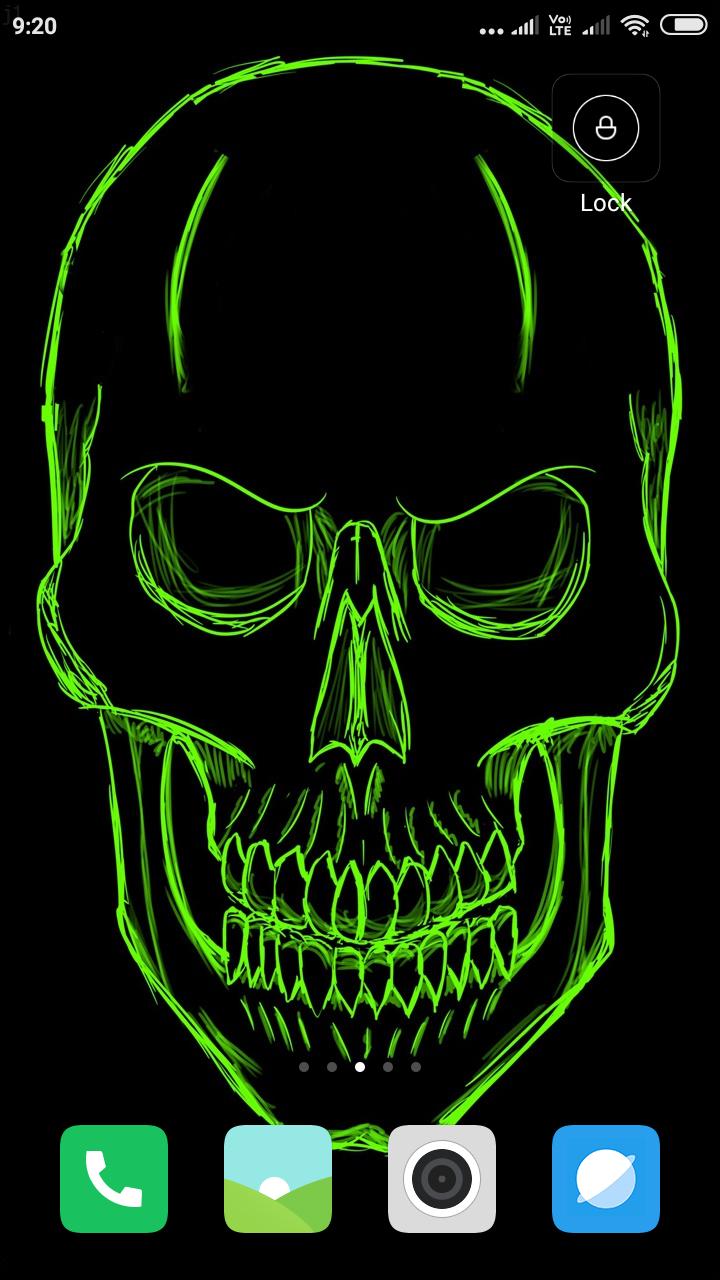 Teschio verde neon Misfits, Glenn Danzig, 1152x720 HD, Desktop