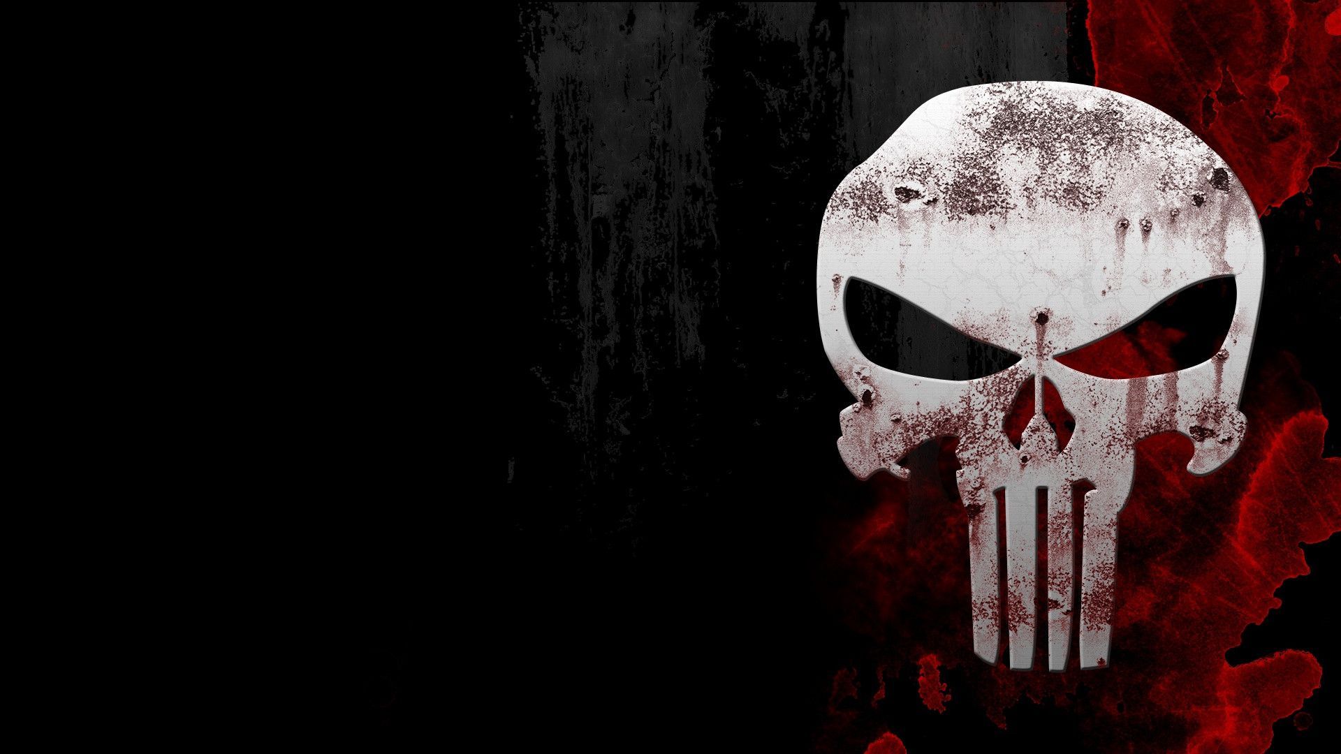 Teschio Punisher logo, 1920x1080 Full HD 1080p, Laptop