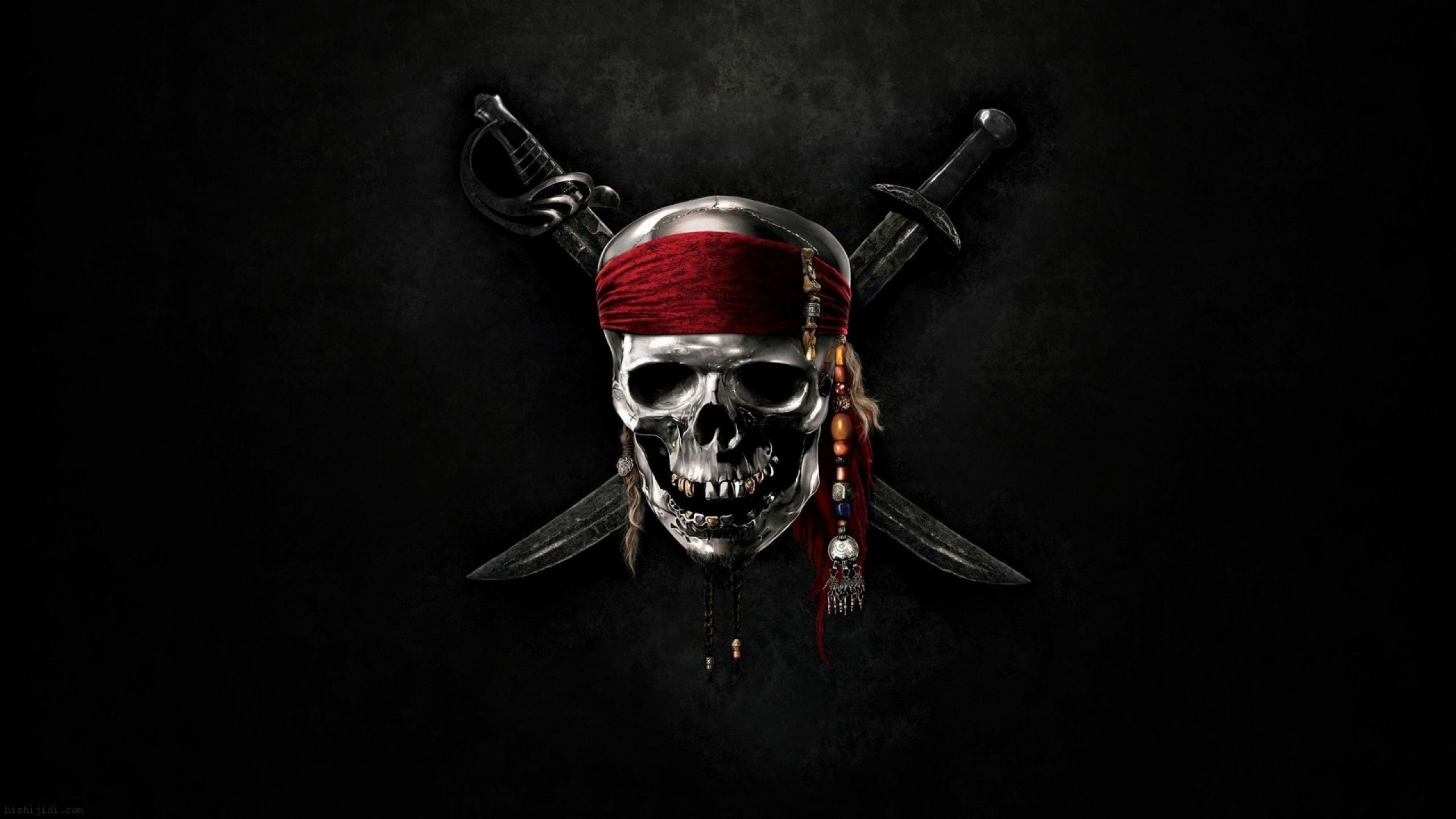 Teschio pirati dei Caraibi, spade, 2560x1440 QHD, Monitor Gaming