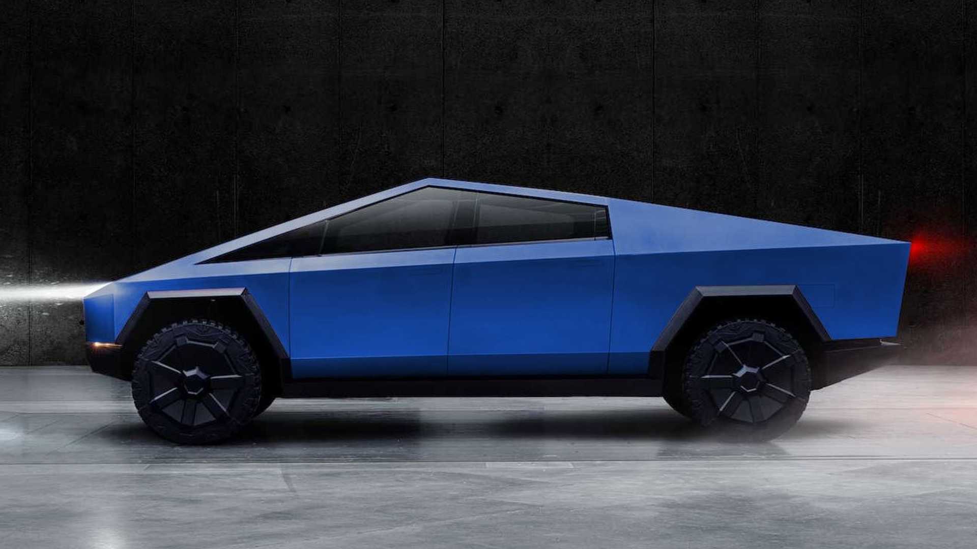 Tesla Cybertruck blu, 1920x1080 Full HD 1080p, Desktop