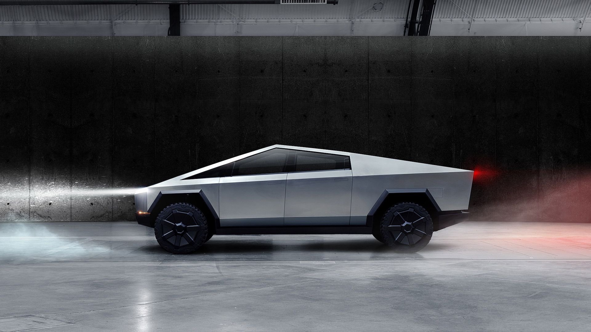 Tesla Cybertruck vista laterale, 1920x1080 Full HD 1080p, PC Desktop