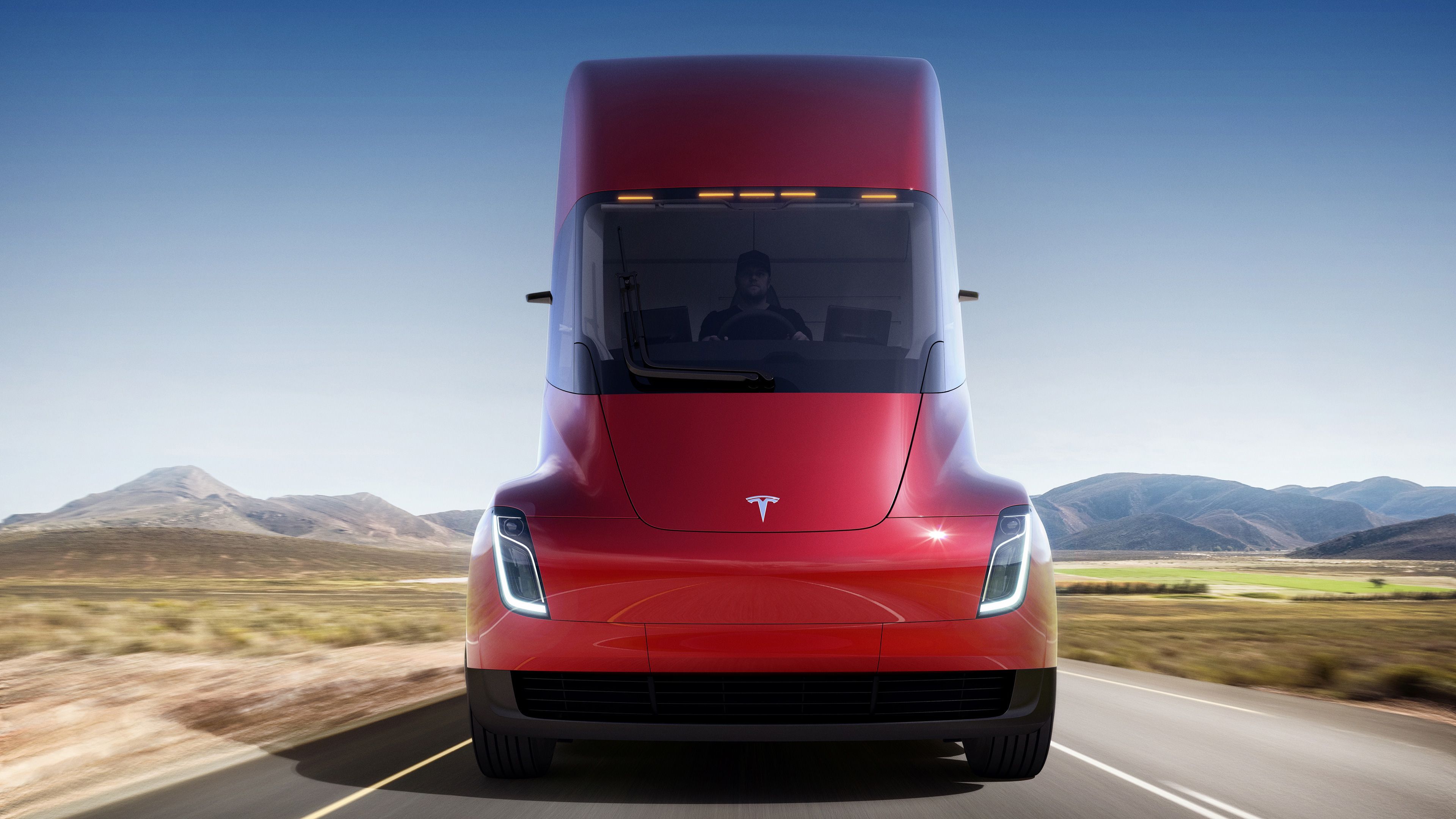 Tesla Semi camion strada, 3840x2160 Ultra HD, 4K TV