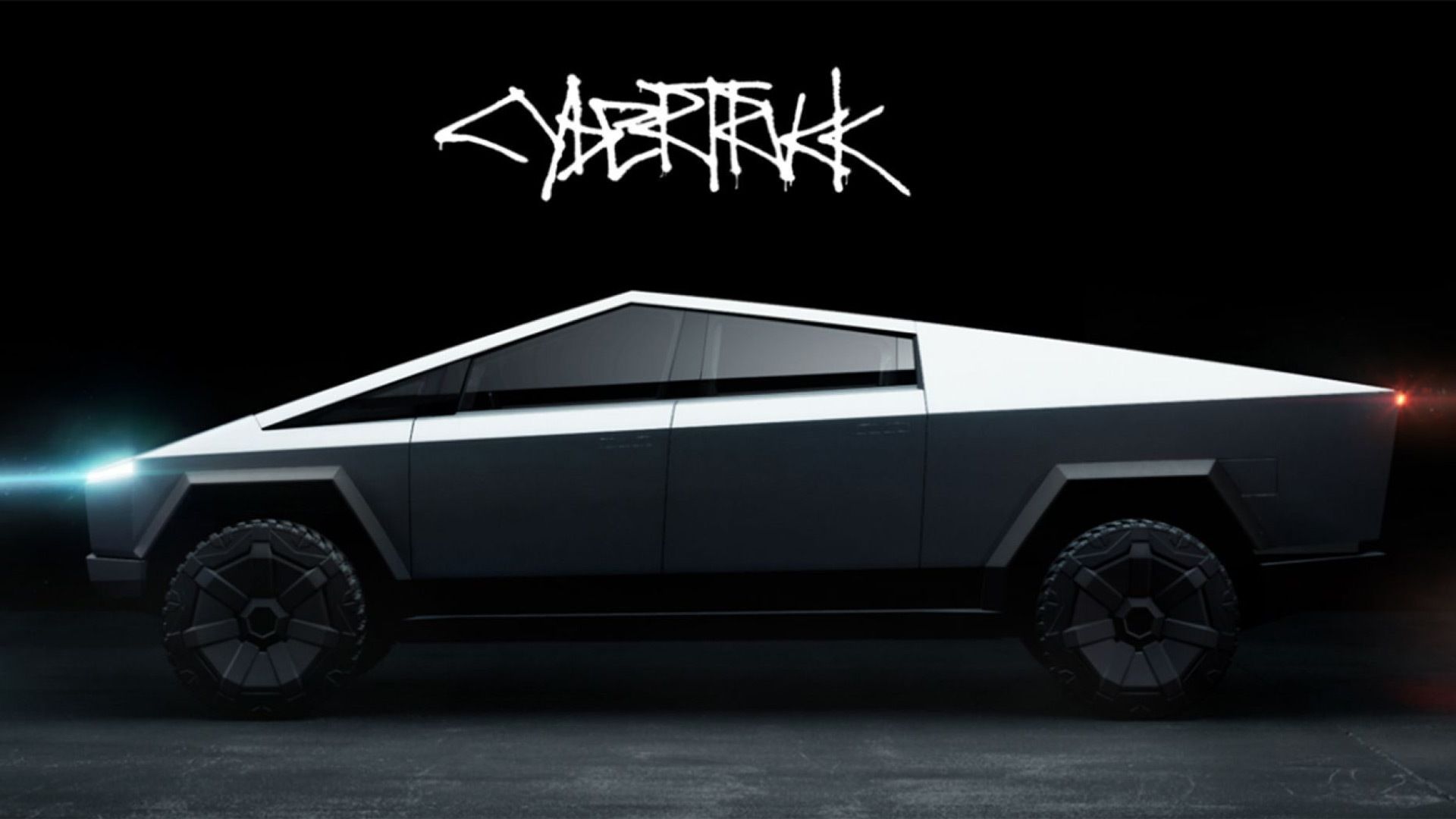 Tesla Cybertruck bianco laterale, Elon Musk, 1920x1080 1080p, Laptop