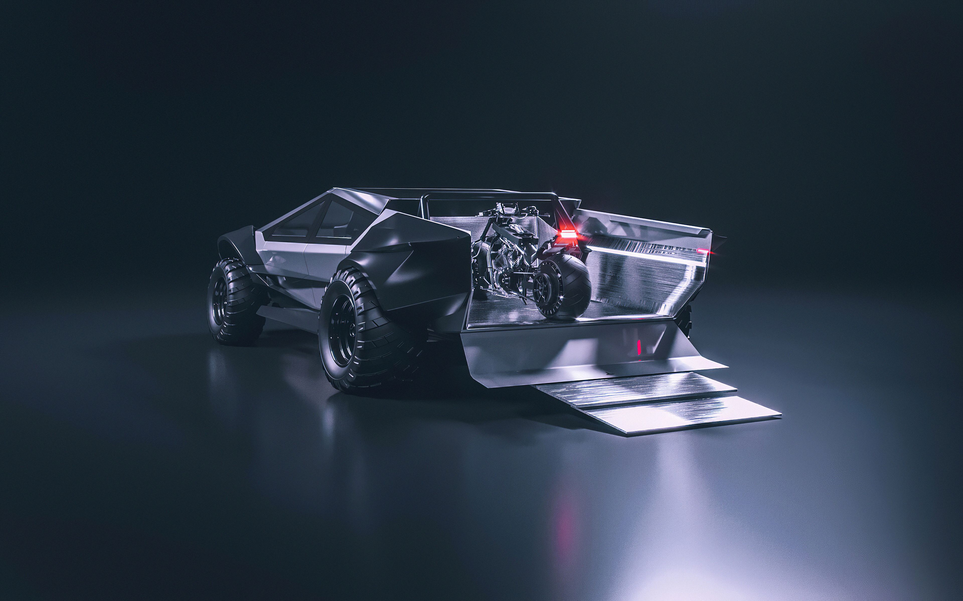 Pickup elettrico blu concept, 1920x1080 1080p, Desktop