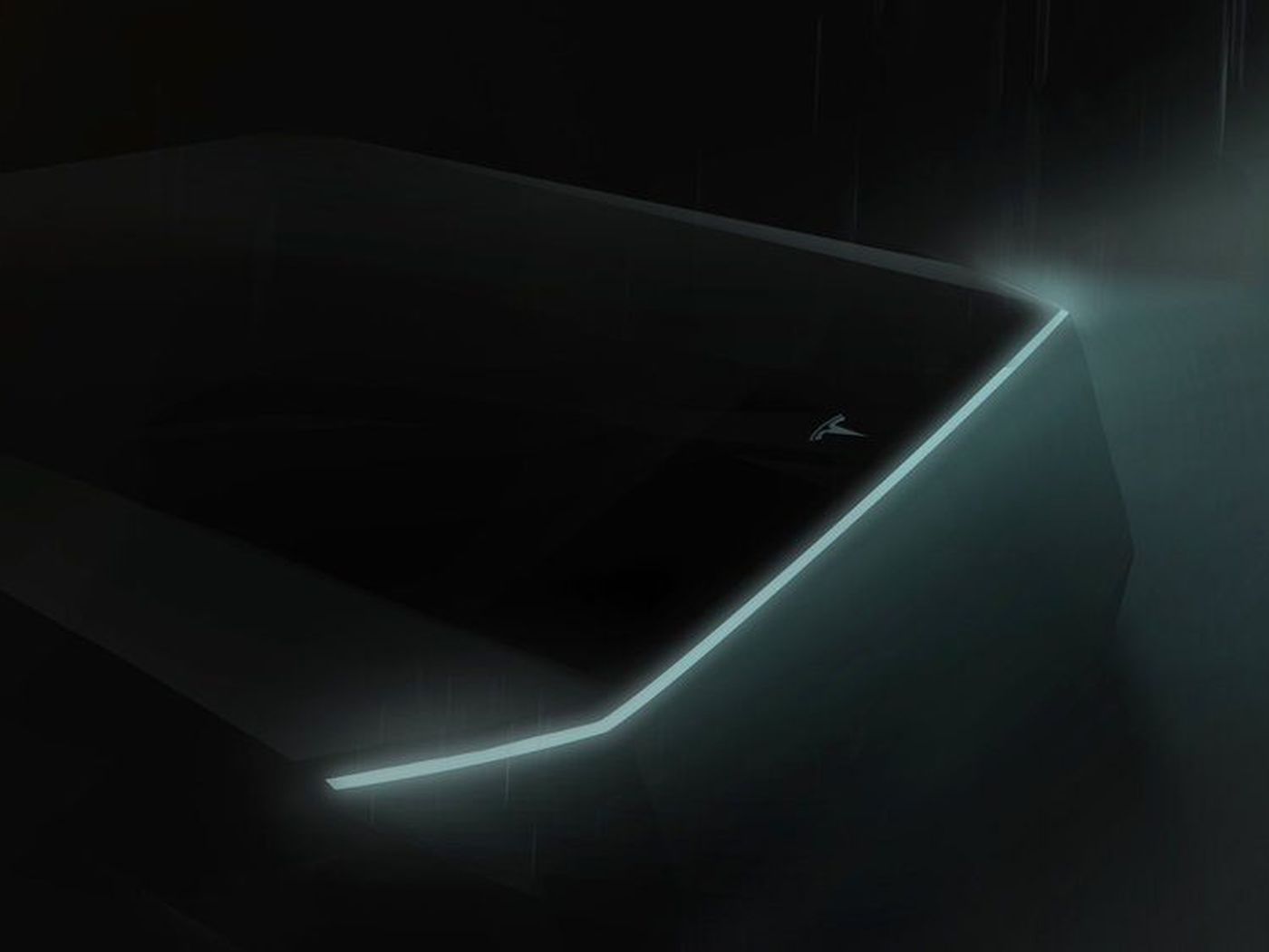 Rendering pickup Tesla nero, 1400x950 720p, Laptop