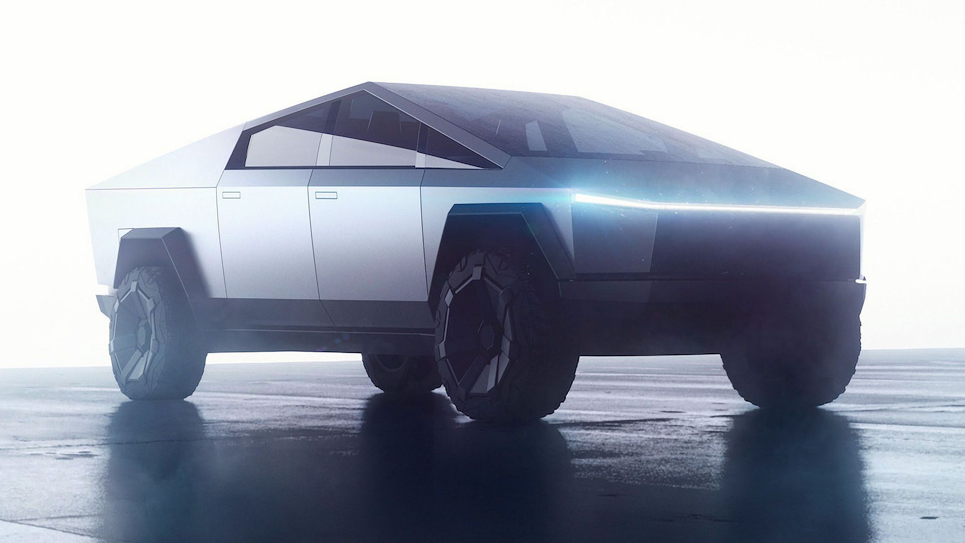 Tesla Cybertruck bianco, 1920x1080 Full HD 1080p, Laptop