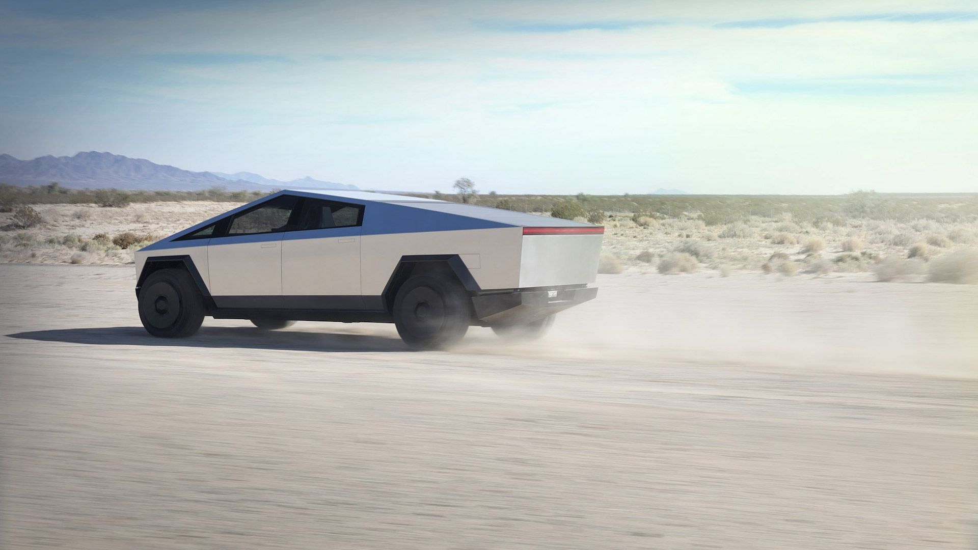 Tesla Cybertruck deserto polveroso, 1920x1080 Full HD, Desktop