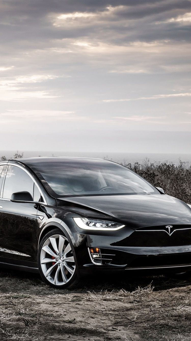 Tesla Model X nera, 750x1334 Full HD Verticale, iPhone