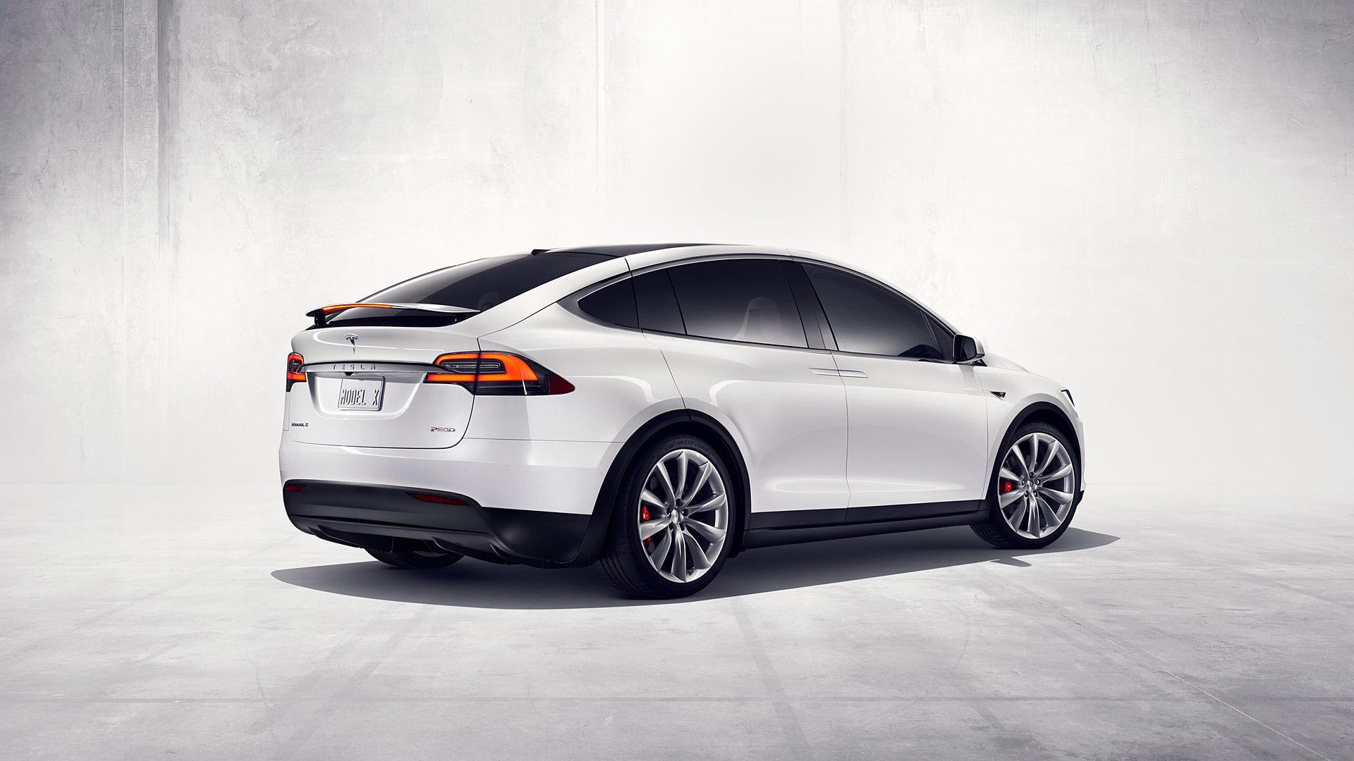 Tesla Model X bianca, 1920x1080 Full HD 1080p, Desktop