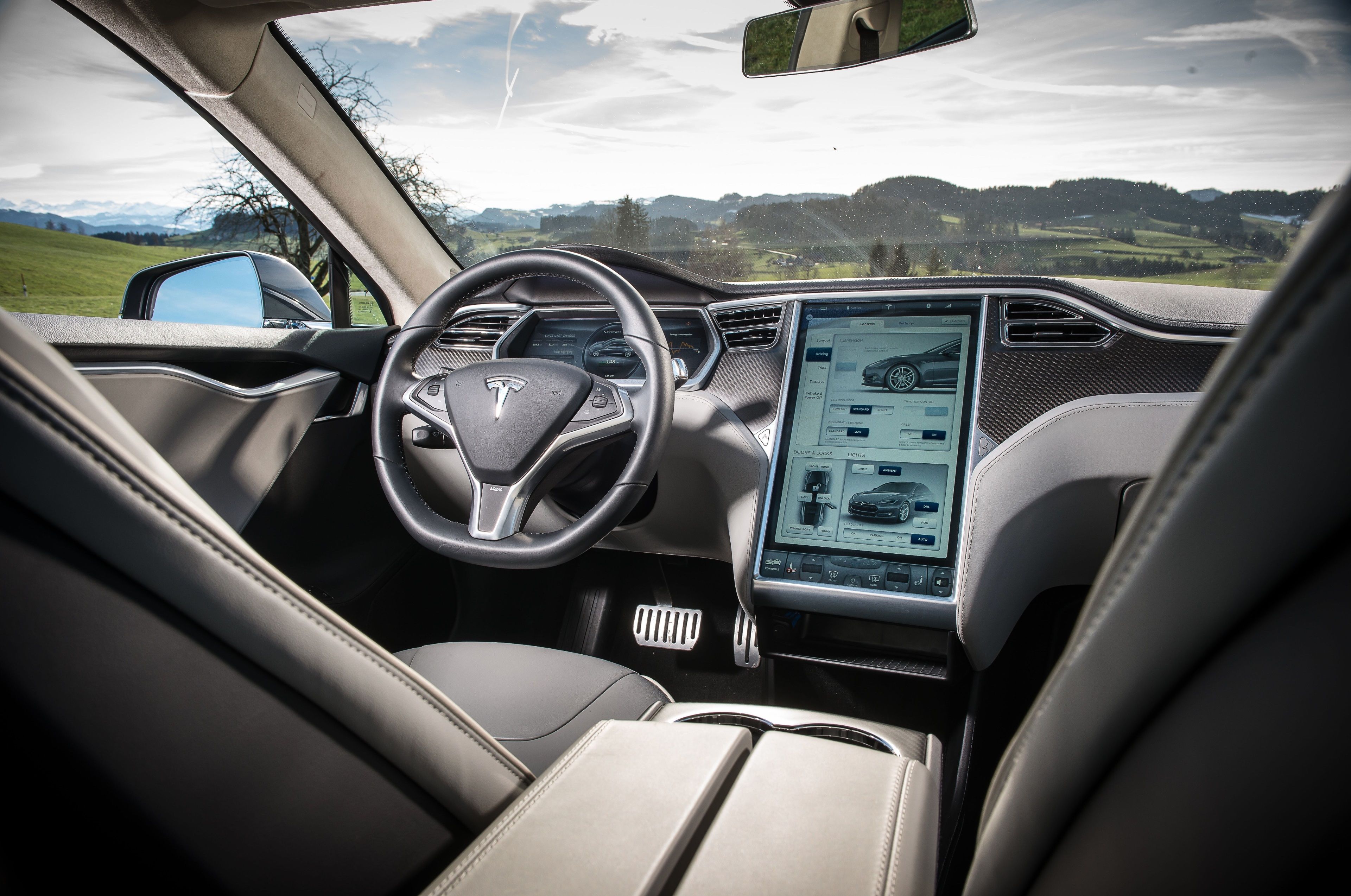 Interno abitacolo Tesla Model X, 3840x2547 UHD, PC 4K