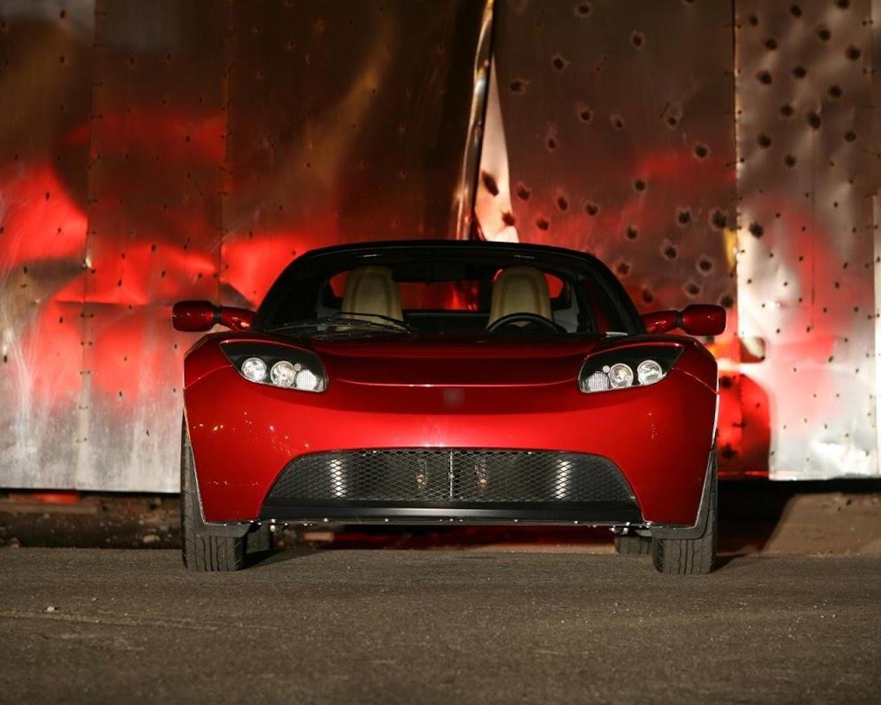 Tesla Roadster rossa frontale, 1280x1024 HD, Desktop