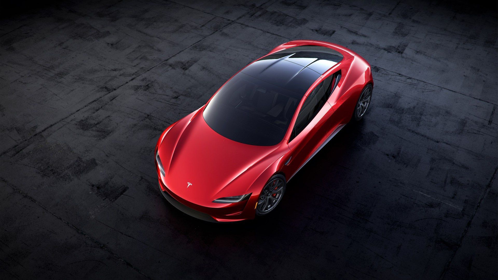 Tesla Roadster rossa sportiva, 1920x1080 Full HD, Desktop
