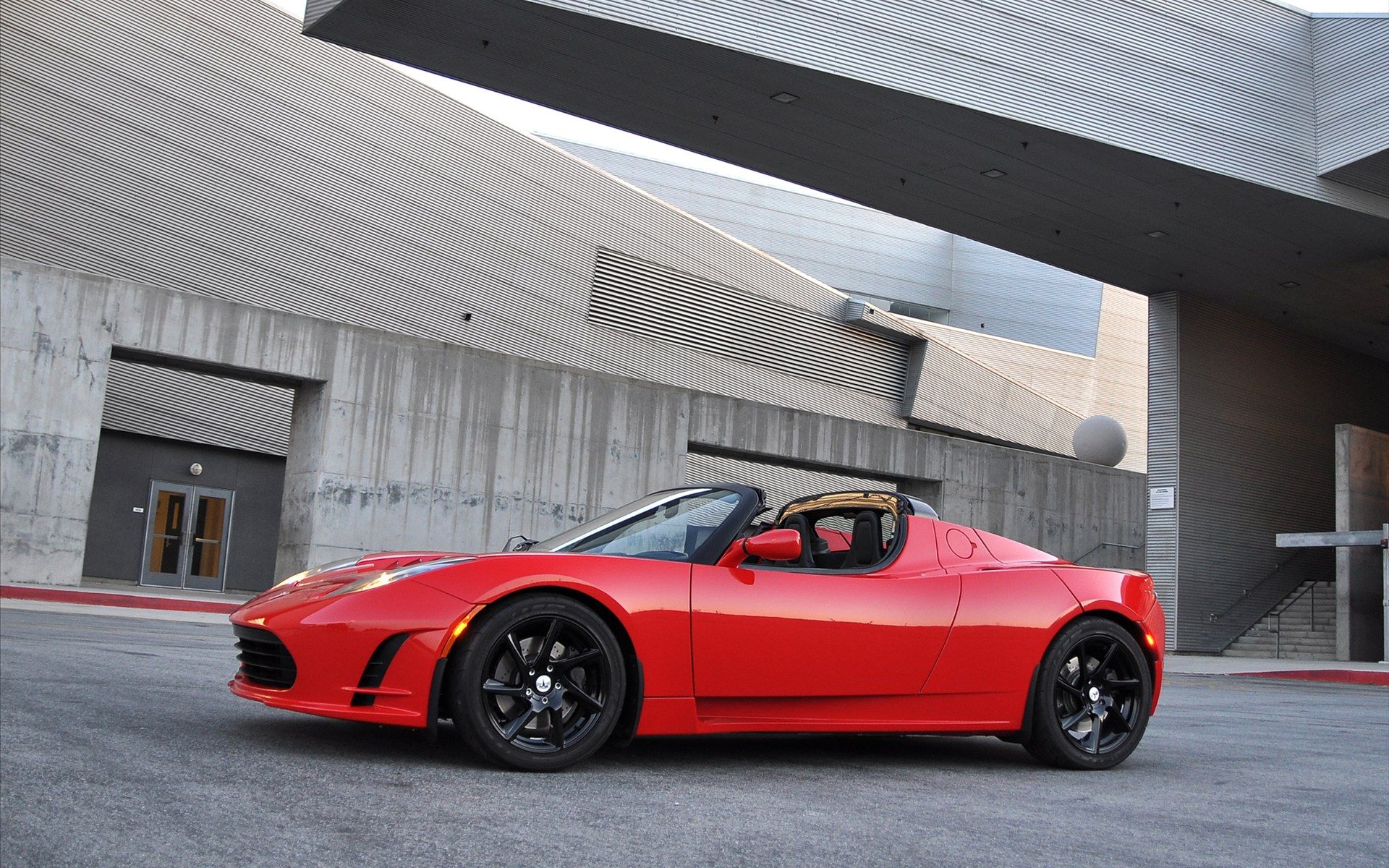 Tesla Roadster rossa decappottabile, 1920x1200 Full HD+, PC