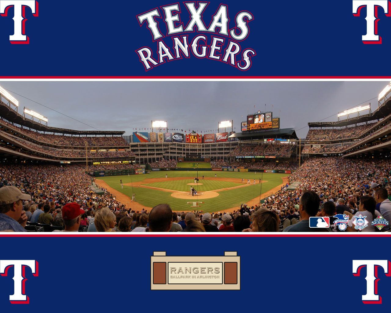Logo Texas Rangers stadio baseball, 1280x1024 HD, Notebook Gaming