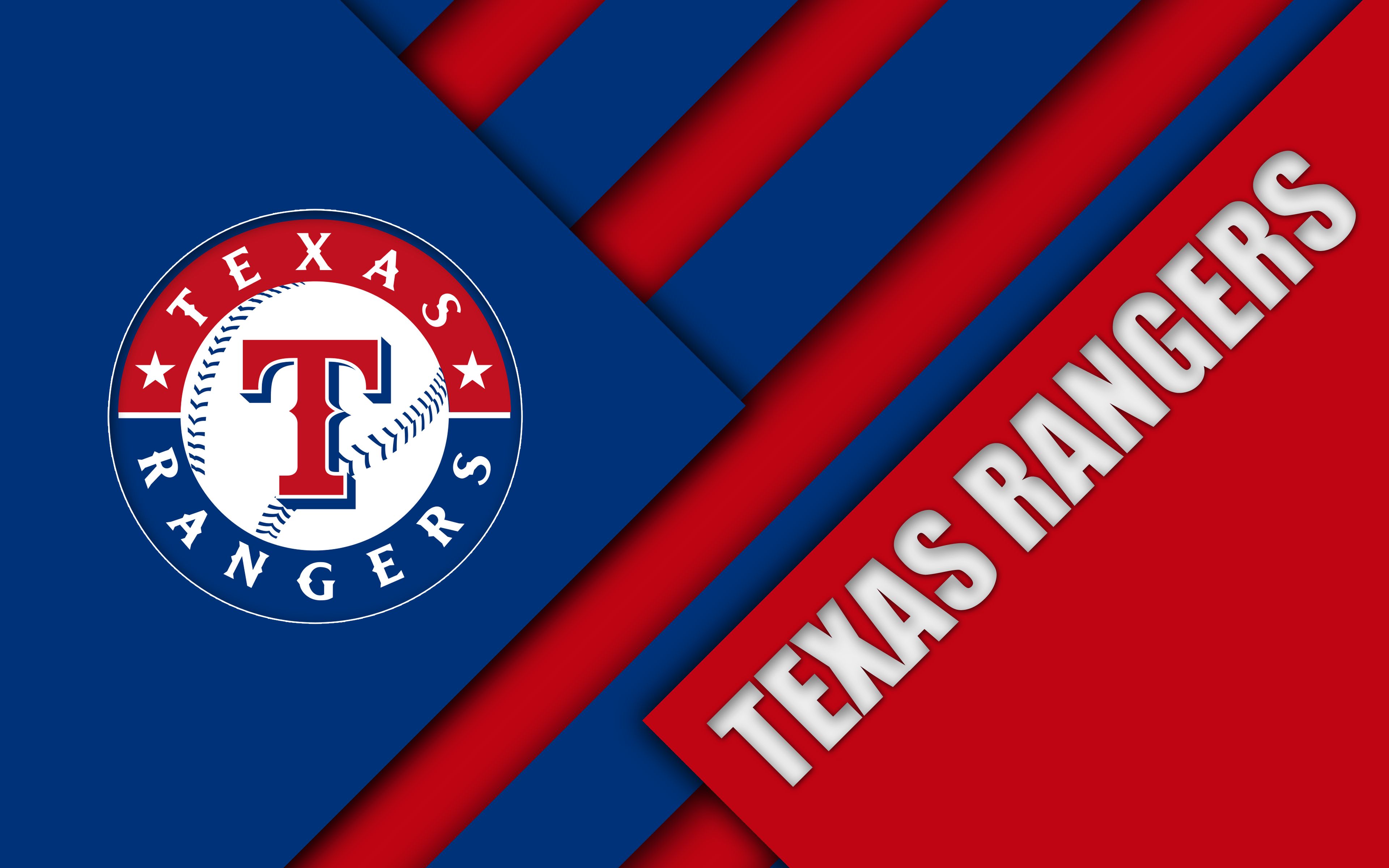 Logo Texas Rangers baseball, 3840x2400 UHD, PC 4K