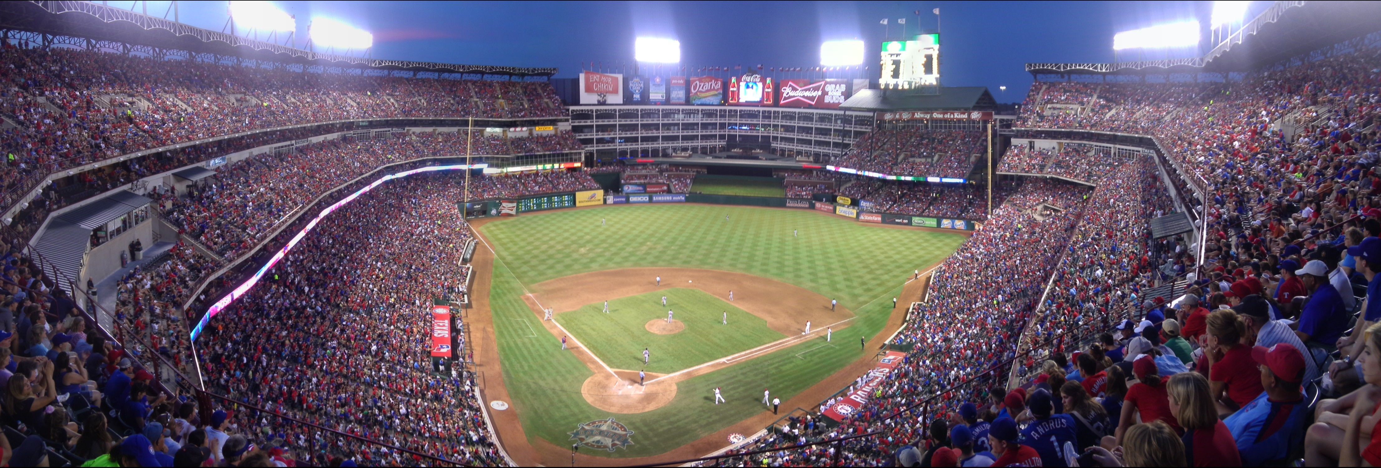 Stadio baseball Texas Rangers, MLB, 4432x1504 Ultrawide, Dual Monitor