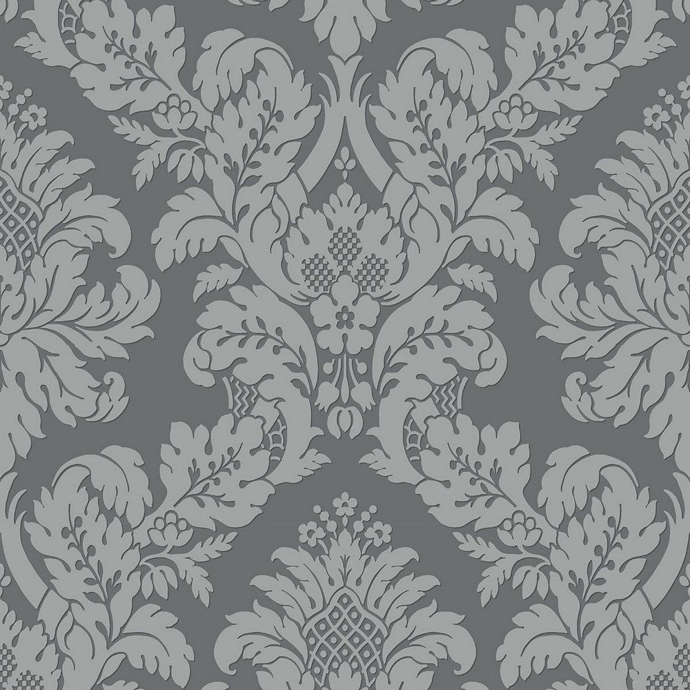 Damasco grigio argento decorativo, 1000x1000 HD, Desktop