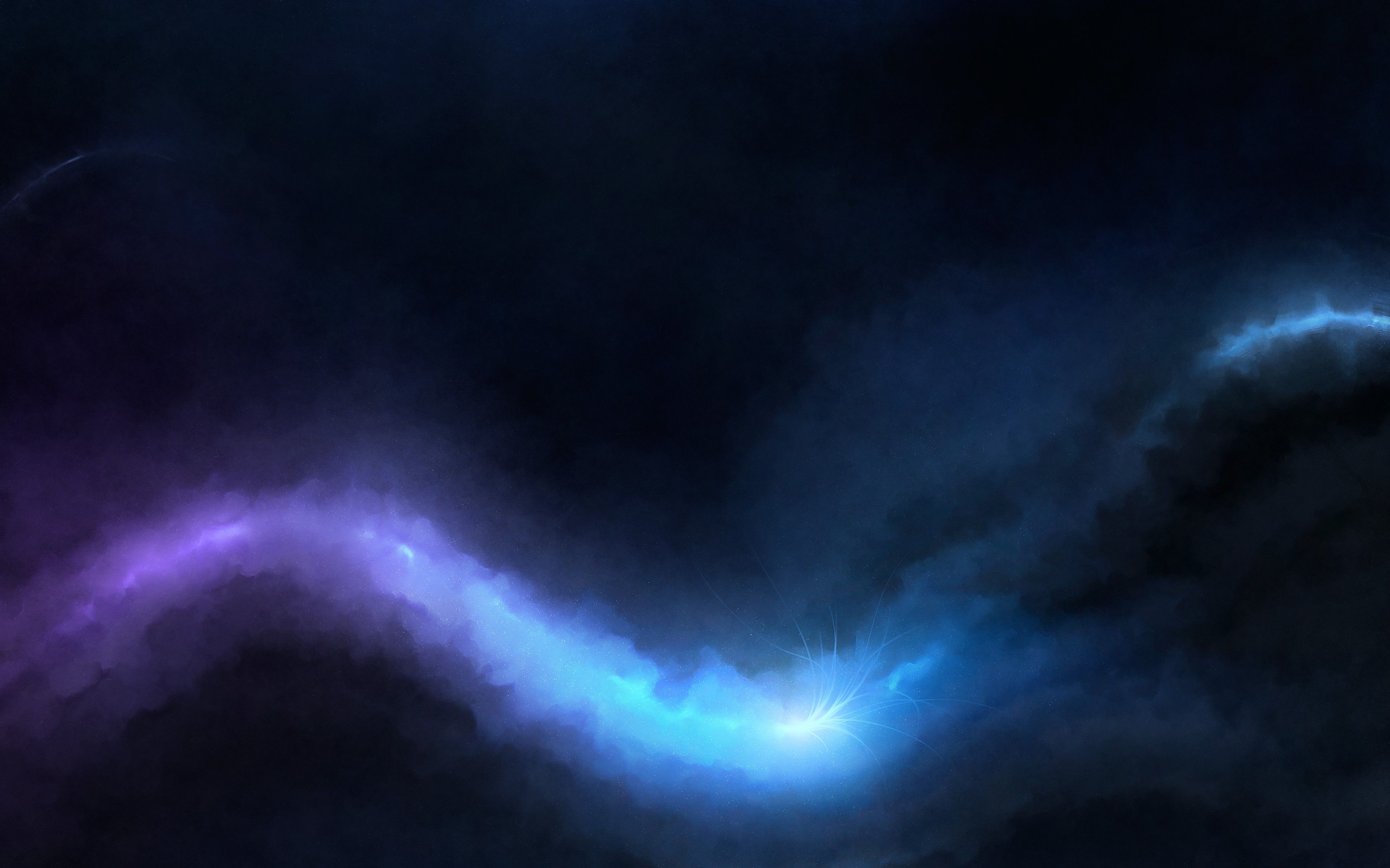 Onda astratta blu viola, 3840x2400 Ultra HD, 4K TV