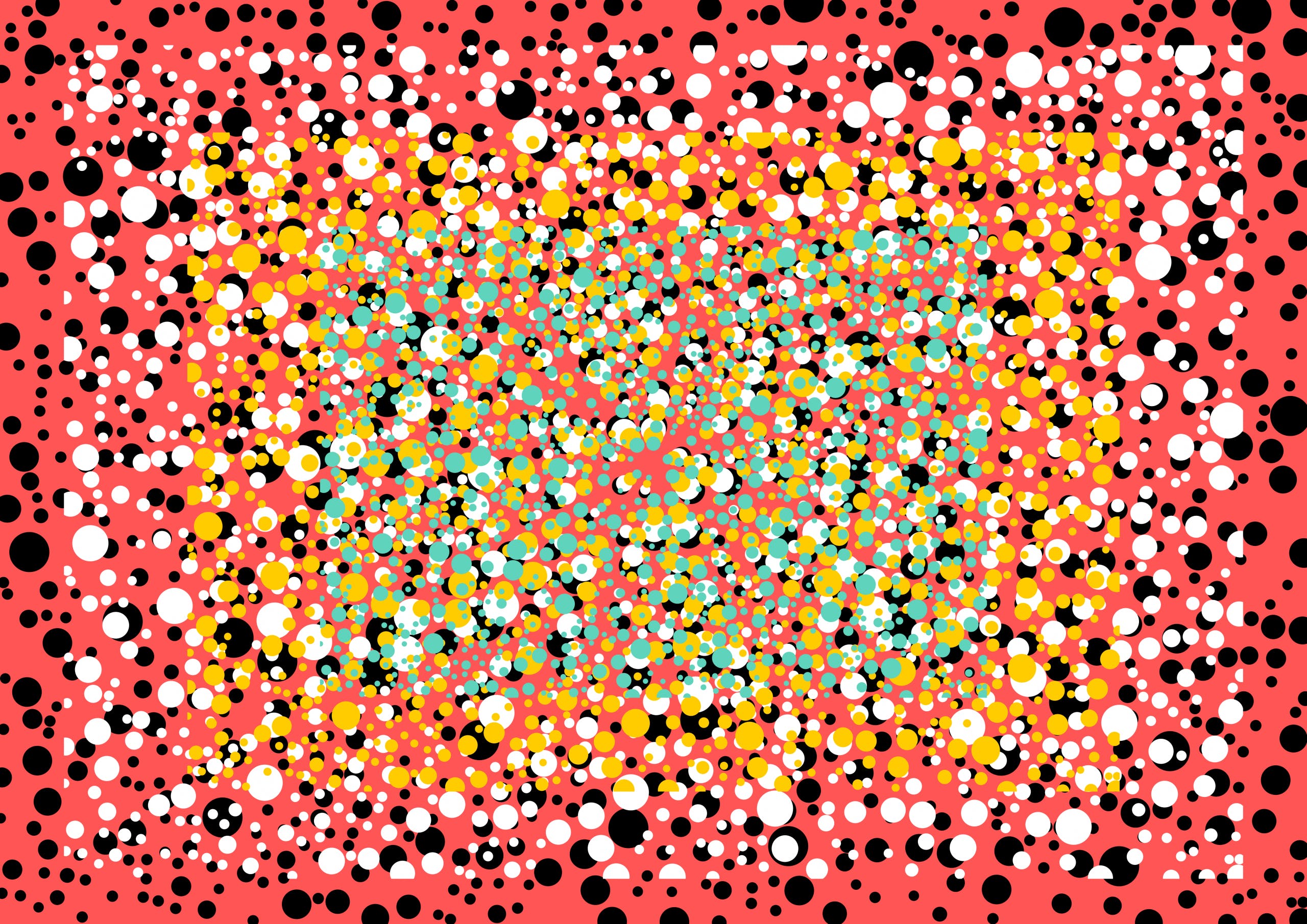 Cerchi colorati su sfondo corallo, 2560x1811 WQXGA, Monitor Gaming