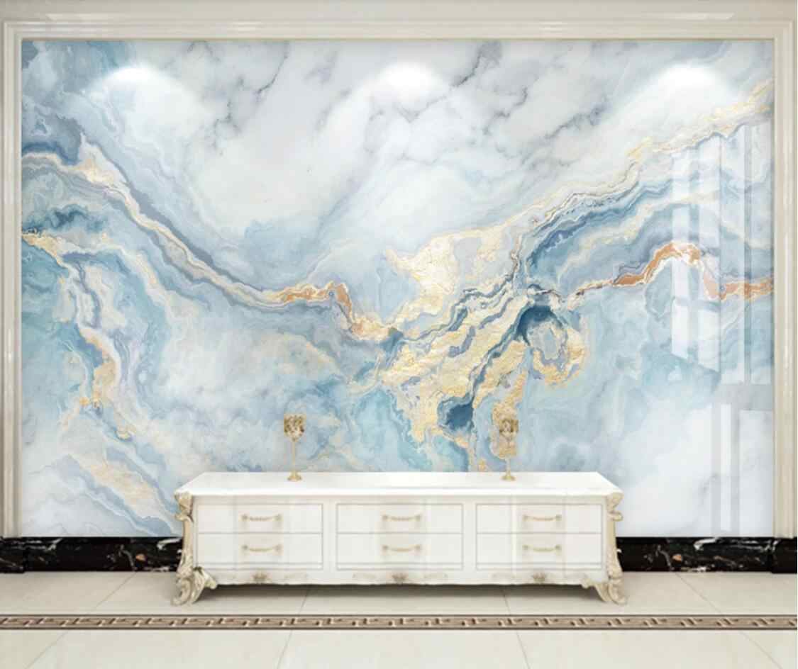 Murale marmo astratto blu oro, 1125x944 HD, PC