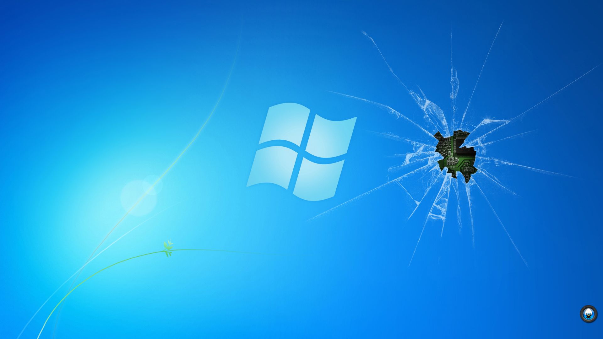 Logo Windows pony effetto rotto, 2600x1200 QHD, PC