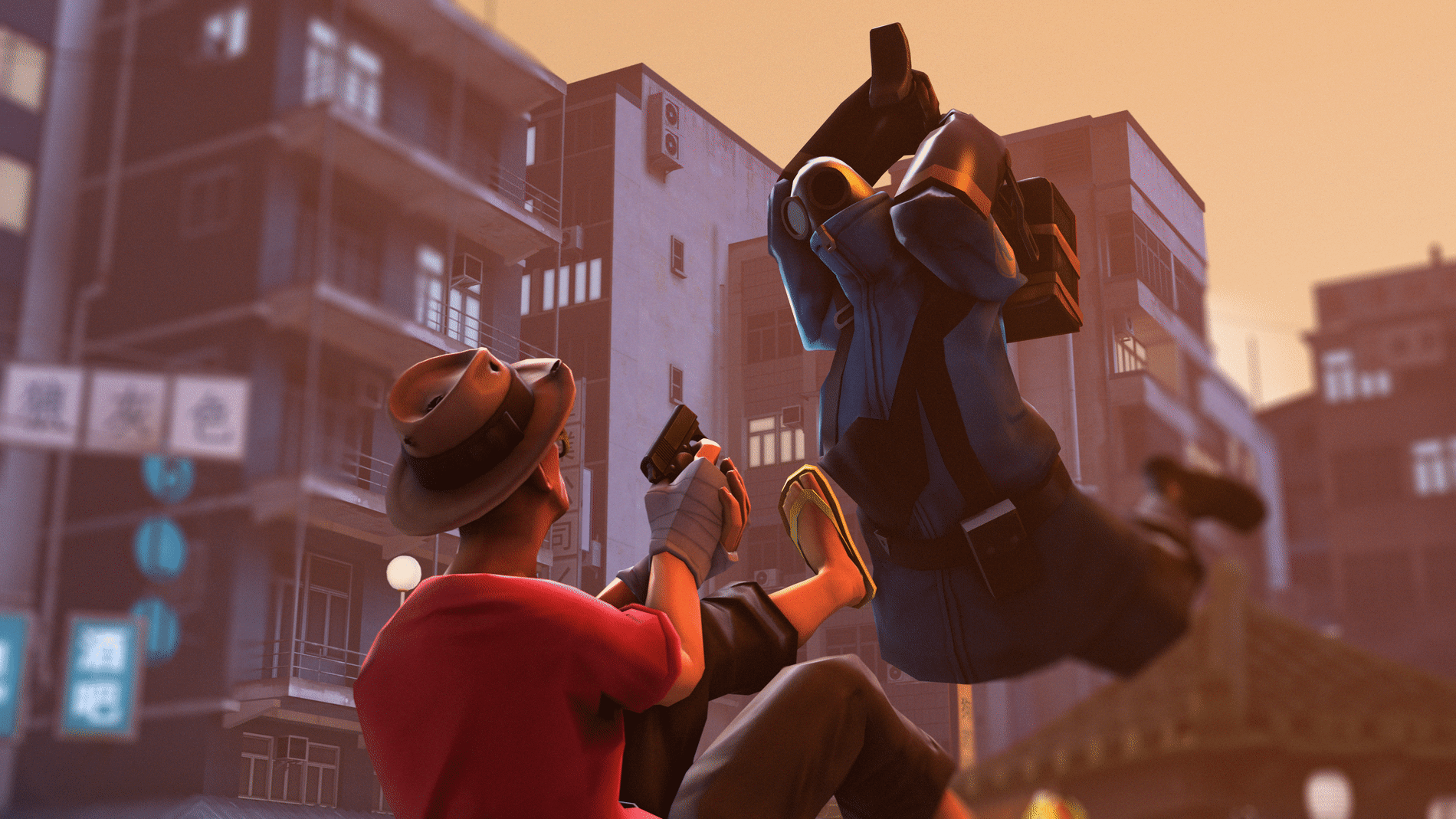 Scout contro Pyro TF2, Team Fortress 2, 1900x1069 HD Ready, Desktop