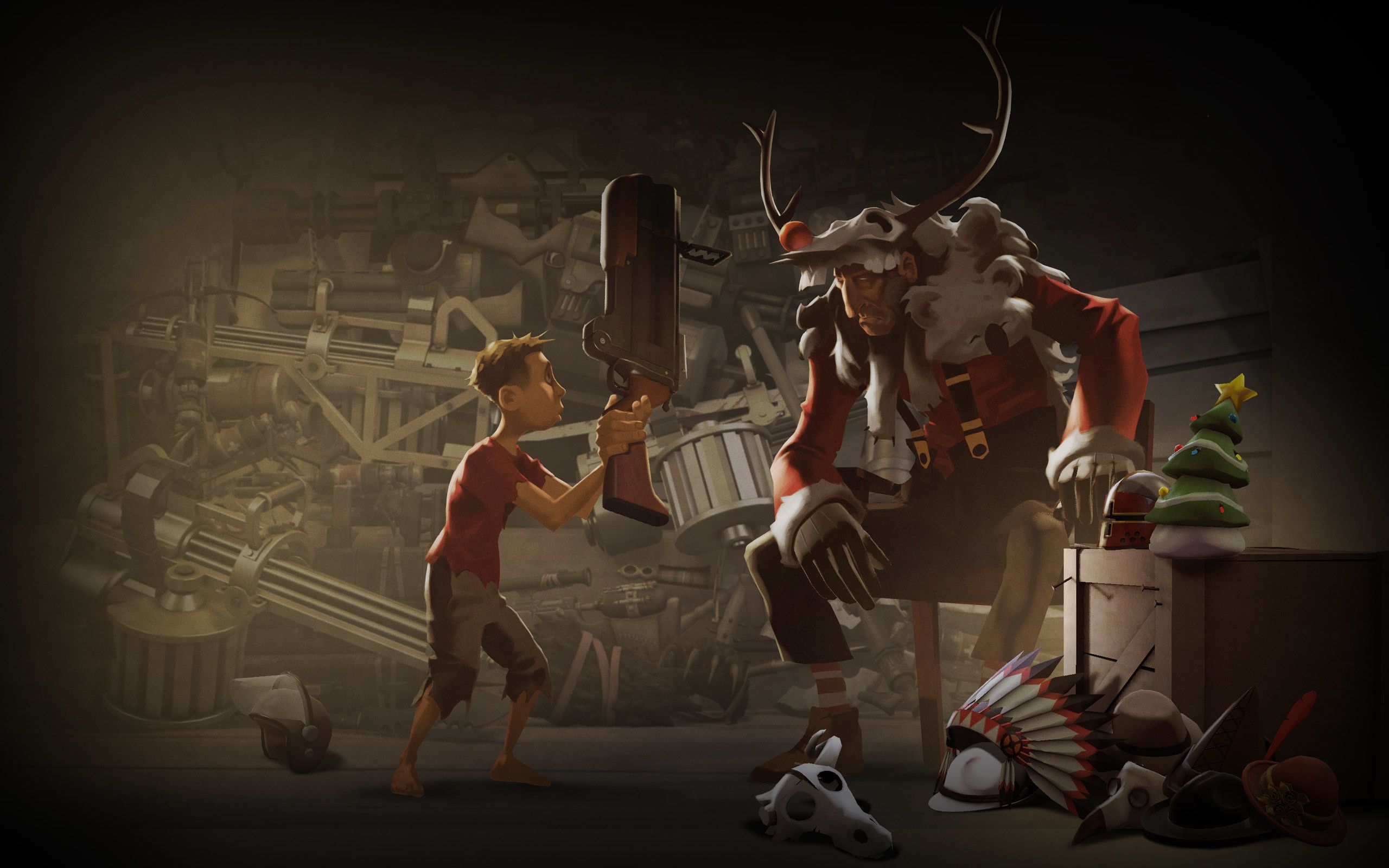 Team Fortress 2 scena natalizia, 2560x1600 2K+, Desktop