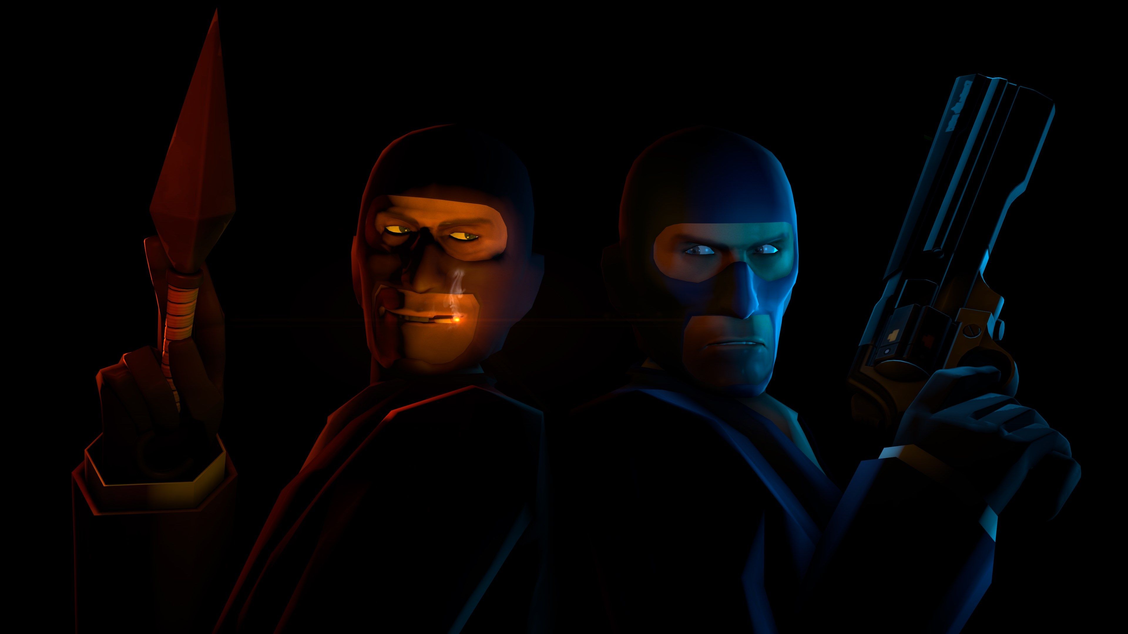 Team Fortress 2 spie rosso blu, 3840x2160 4K, Desktop 4K