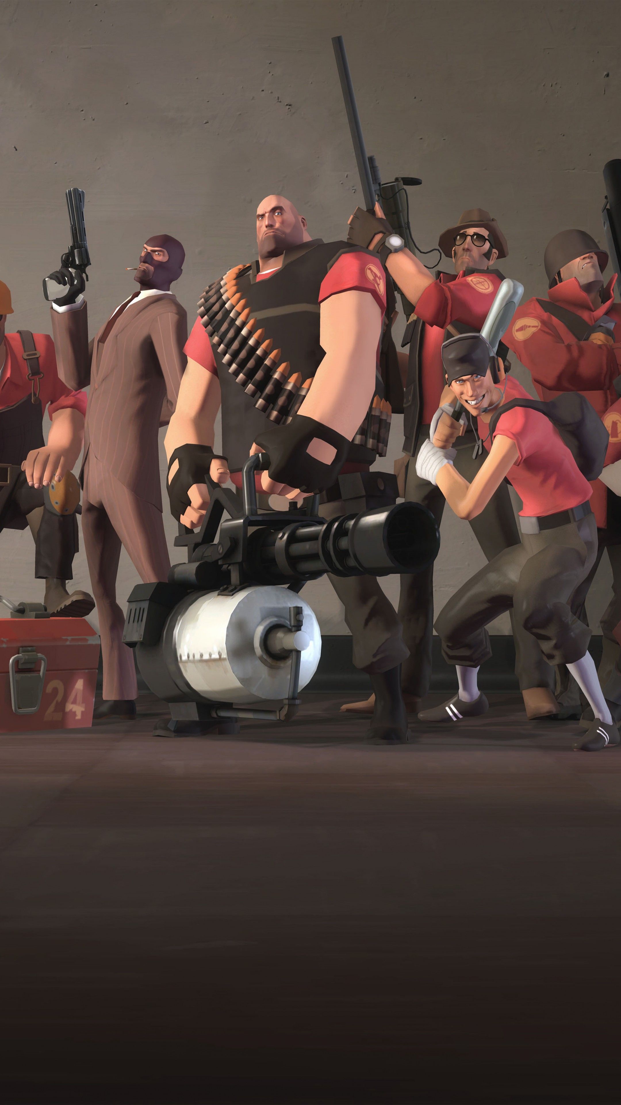 Personaggi Team Fortress 2 squadra rossa, 2160x3840 Full HD Verticale, Smartphone