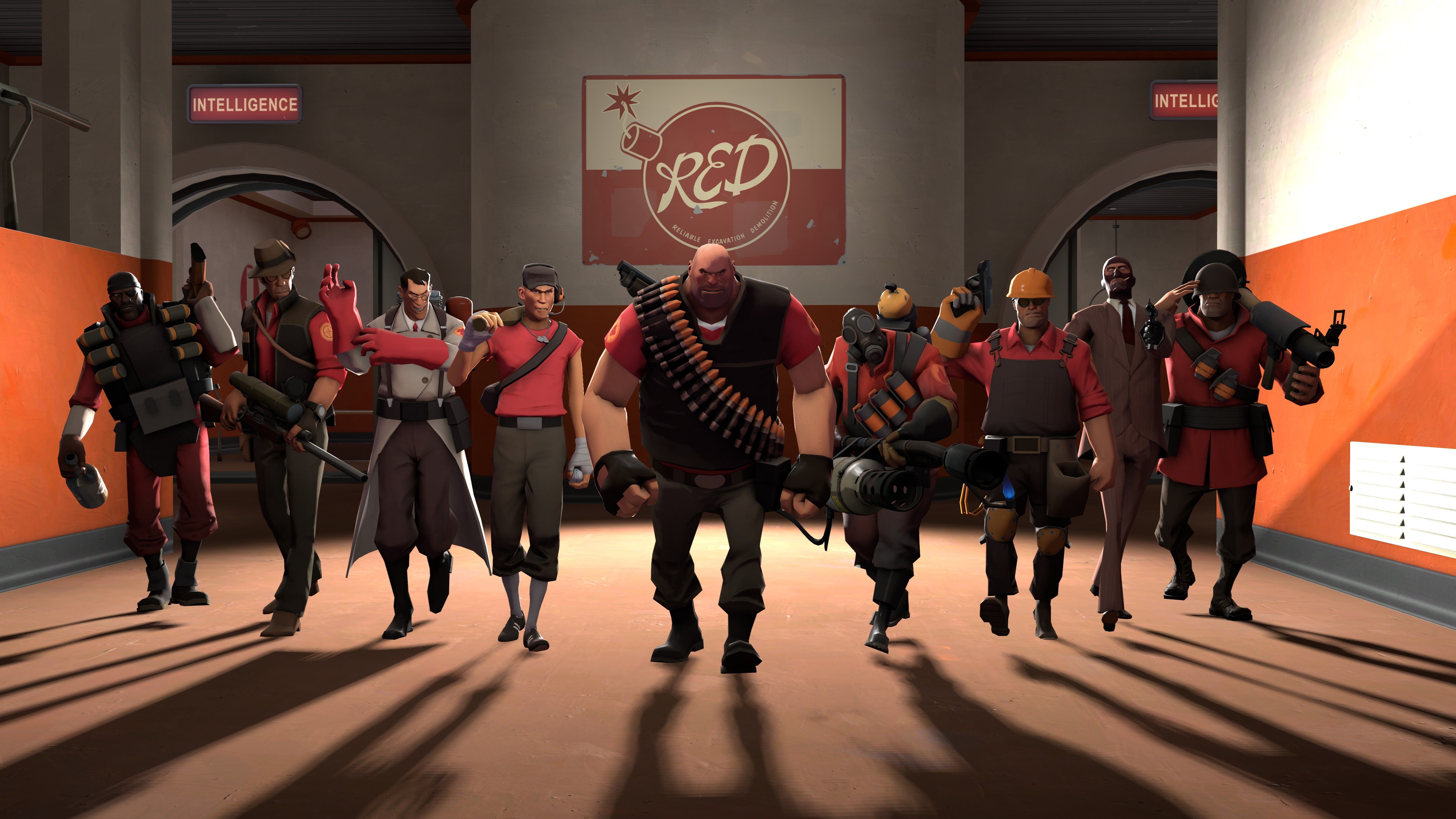 Team Fortress 2 personaggi RED, sparatutto, 5760x3240 4K Ultra HD, Monitor 4K