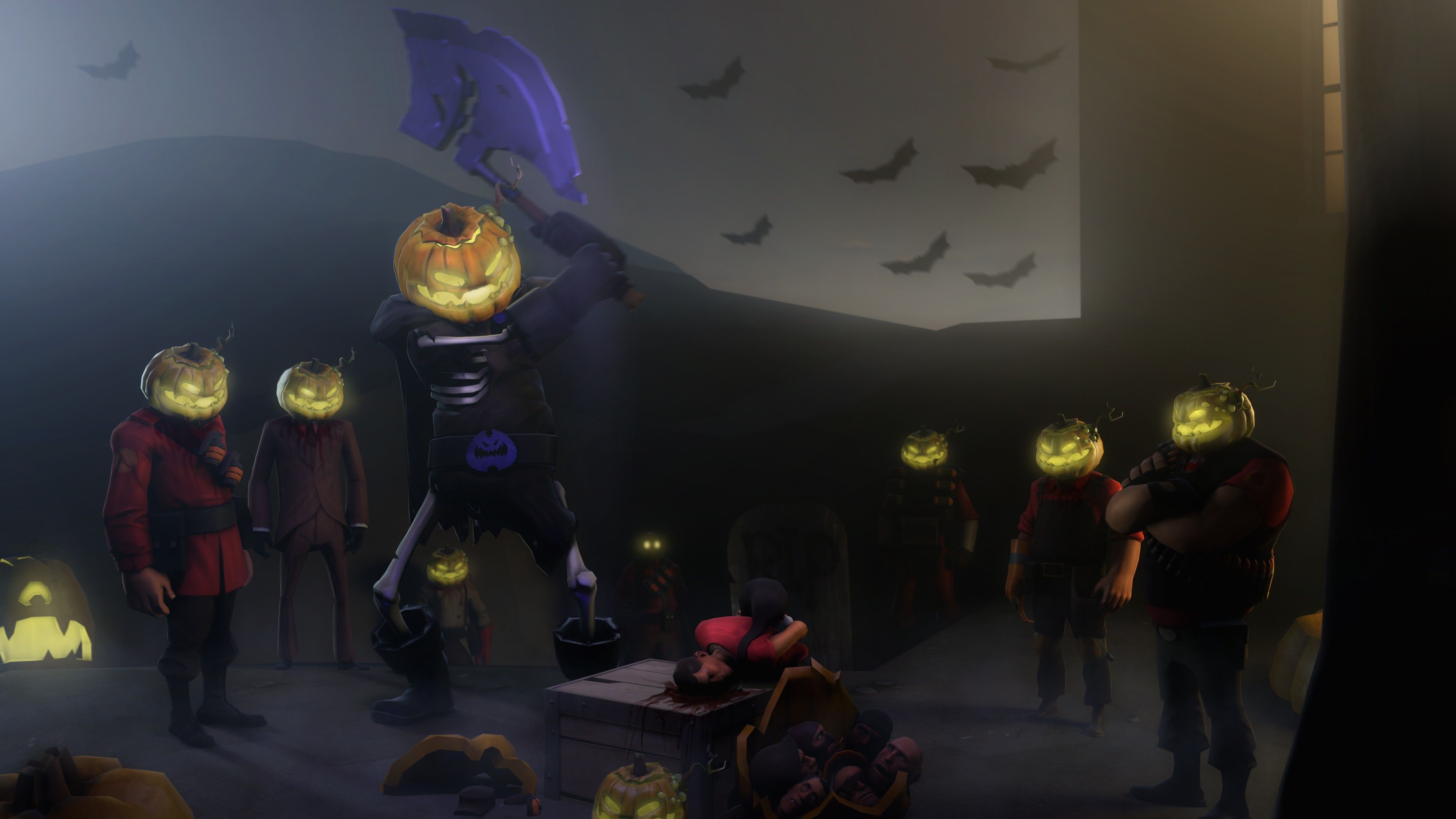 Personaggi Team Fortress 2 gruppo, 3840x2160 4K, Monitor 4K