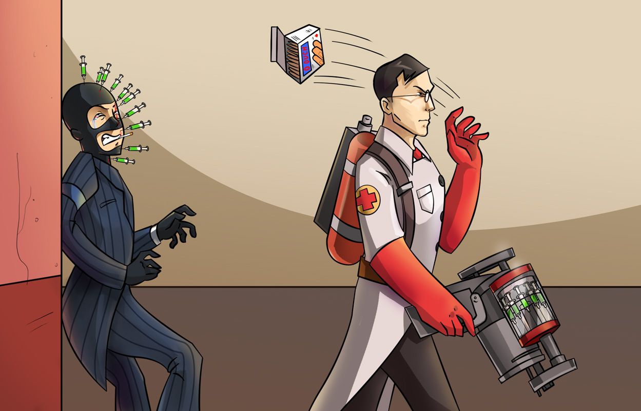 Spy e Medic Team Fortress 2, sparatutto, 1440x900 HD, Desktop