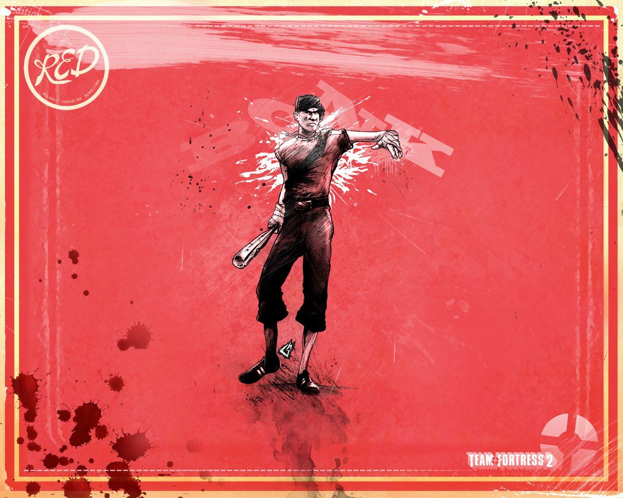 Scout Team Fortress 2 rosso, Valve, 1280x1024 720p, PC