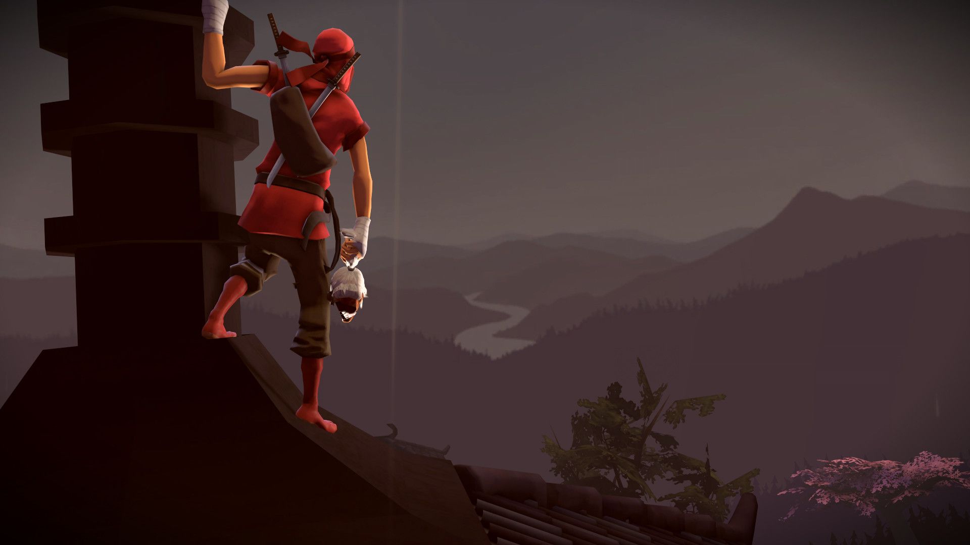 Scout TF2 su torre, Team Fortress 2, 1920x1080 Full HD, Laptop