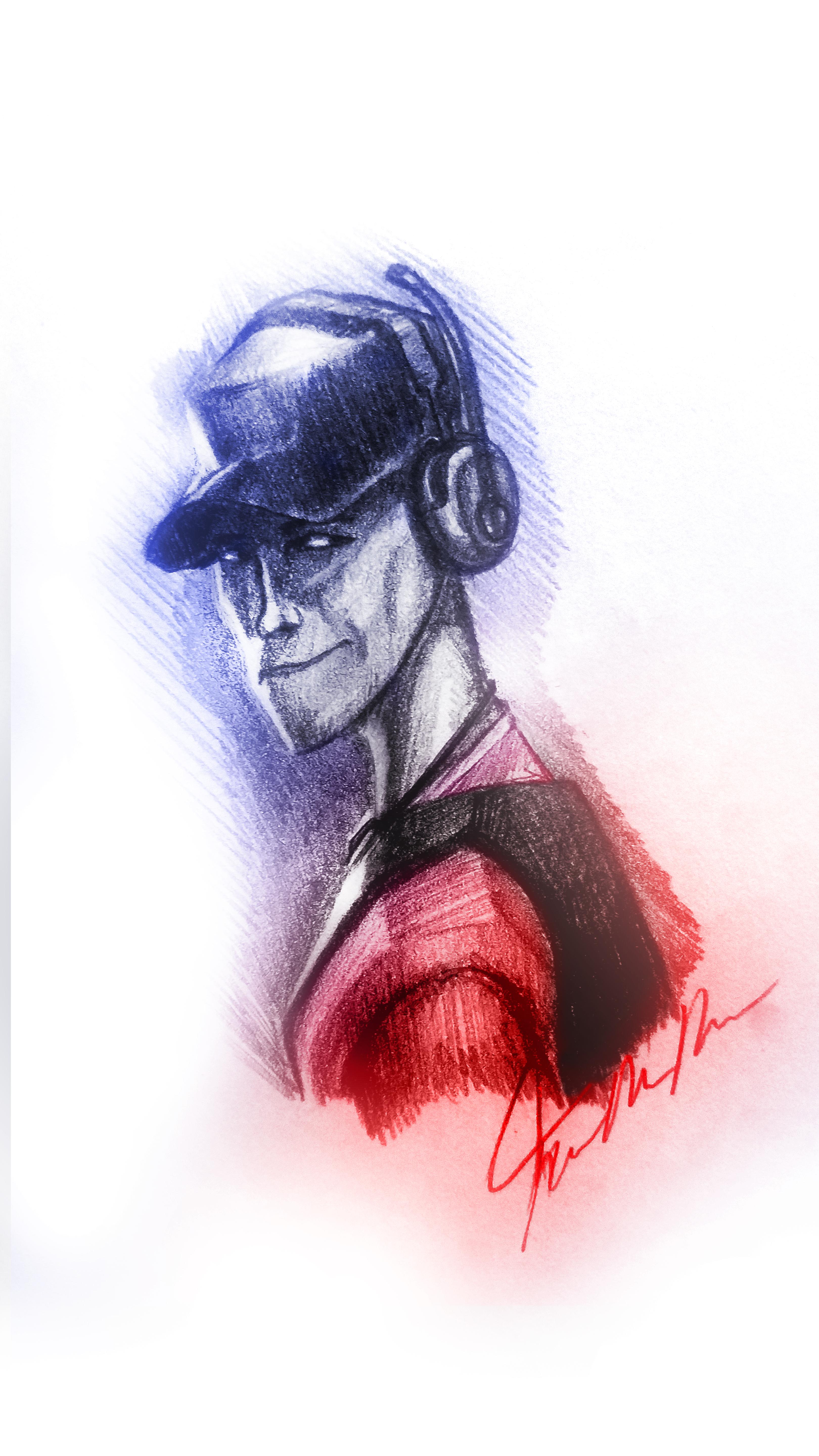 Scout TF2 disegno matita, 3240x5760 Full HD Verticale, Google Pixel