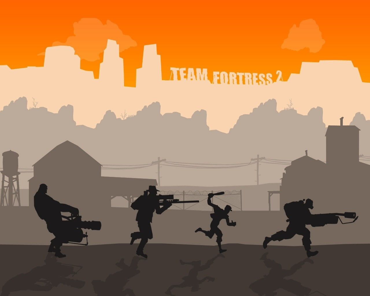 Silhouette Medic Team Fortress 2, 2560x1600 2K+, Desktop