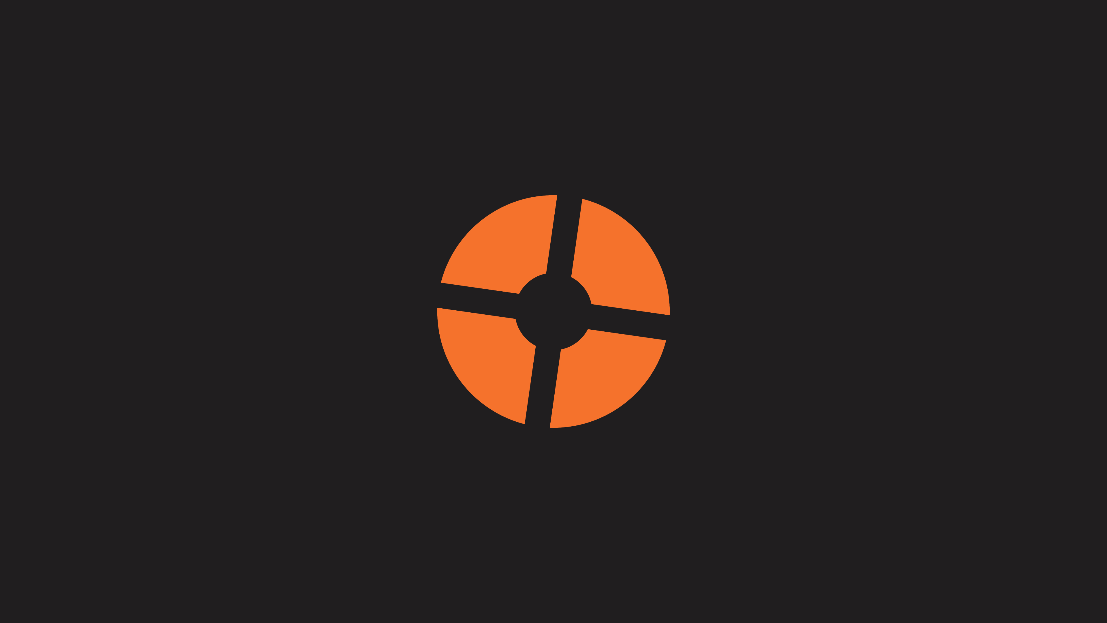 Logo Team Fortress 2 arancione, 3840x2160 Ultra HD, 4K TV