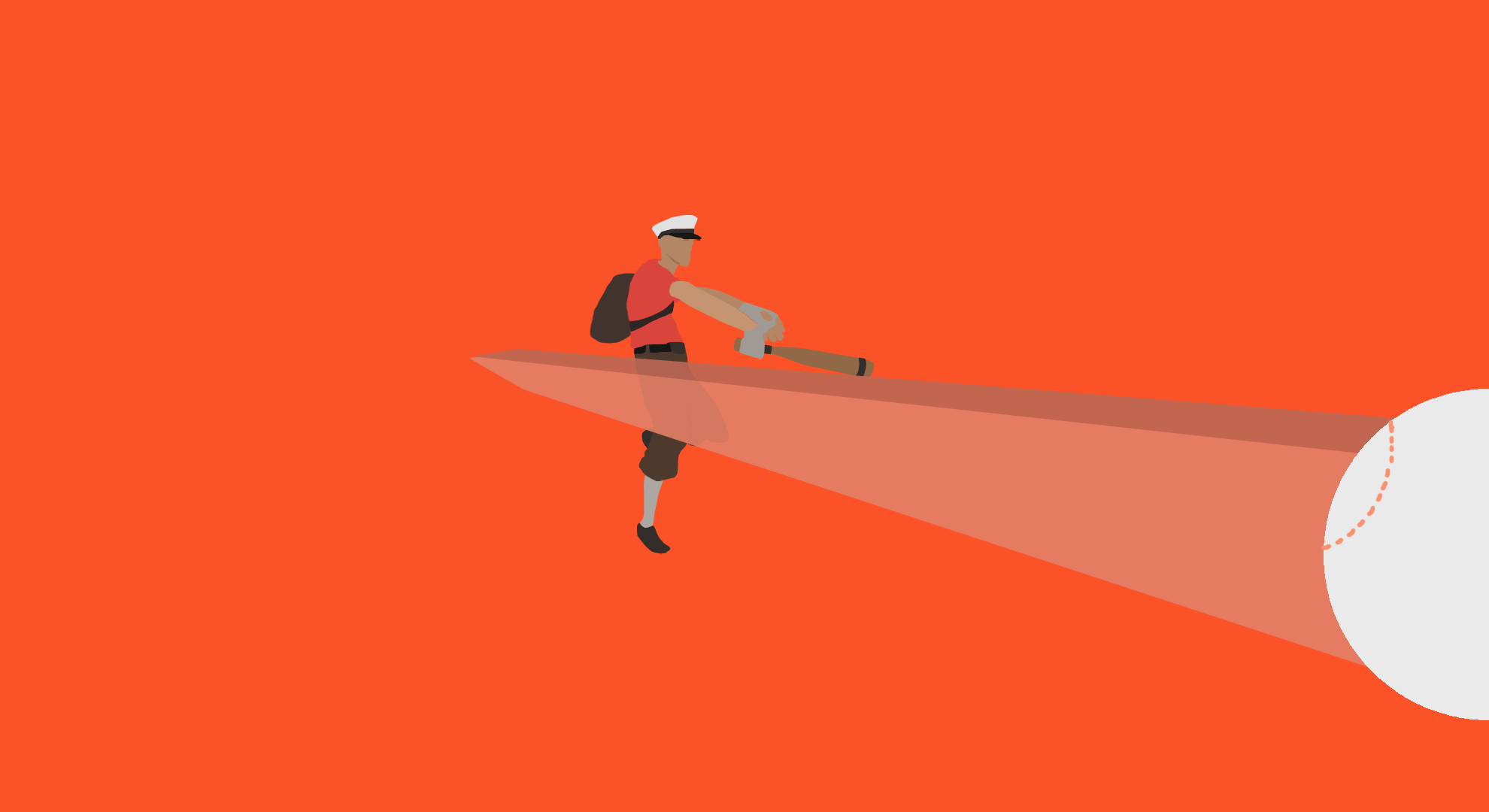Scout TF2 minimalista arancione, Team Fortress 2, 1980x1080 Full HD 1080p, Desktop