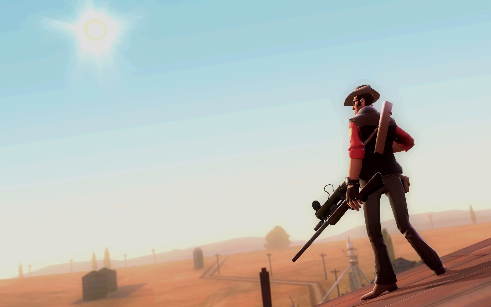 Sniper Team Fortress 2 deserto, 1680x1050 HD Ready, Desktop