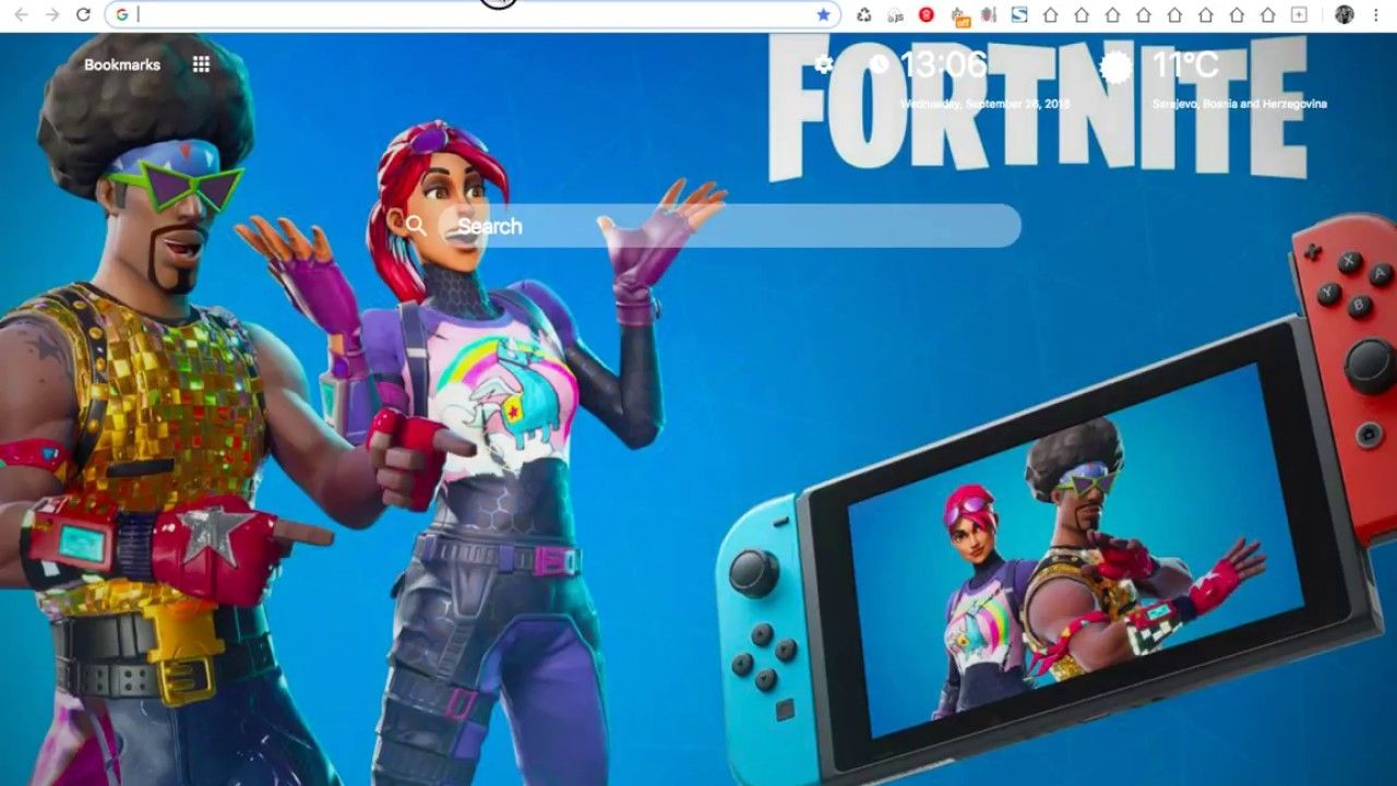 Fortnite personaggi e Nintendo Switch, 1280x720 720p, Monitor Gaming