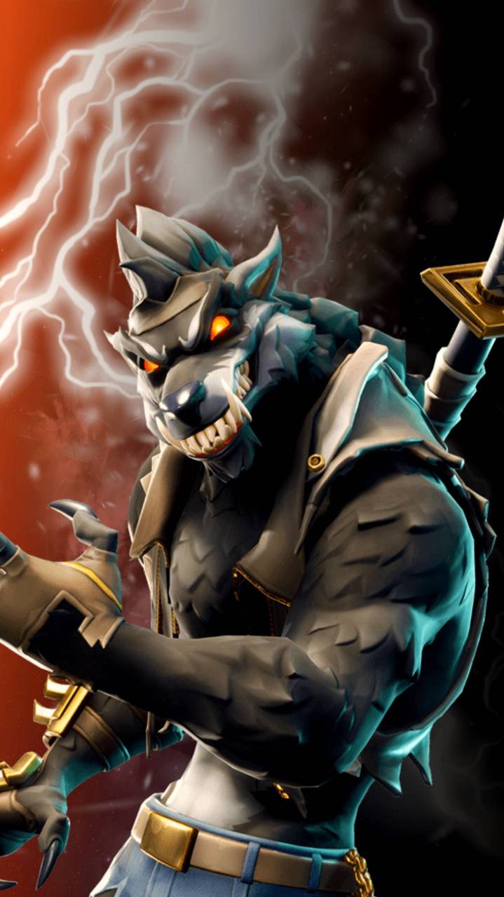Fortnite lupo mannaro personaggio, Epic Games, 719x1280 Verticale, Mobile