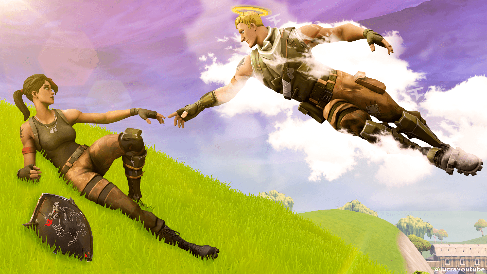 Personaggi Fortnite su collina, 1920x1080 Full HD, Monitor Gaming