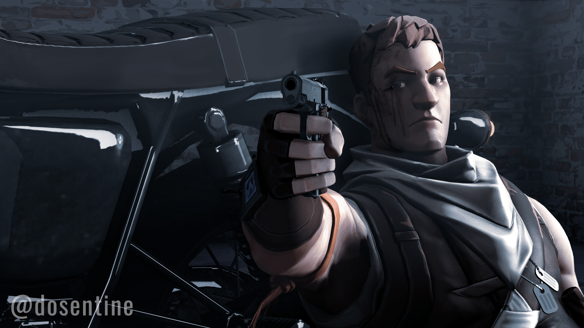 Personaggio Fortnite con pistola, 1920x1080 1080p, PC