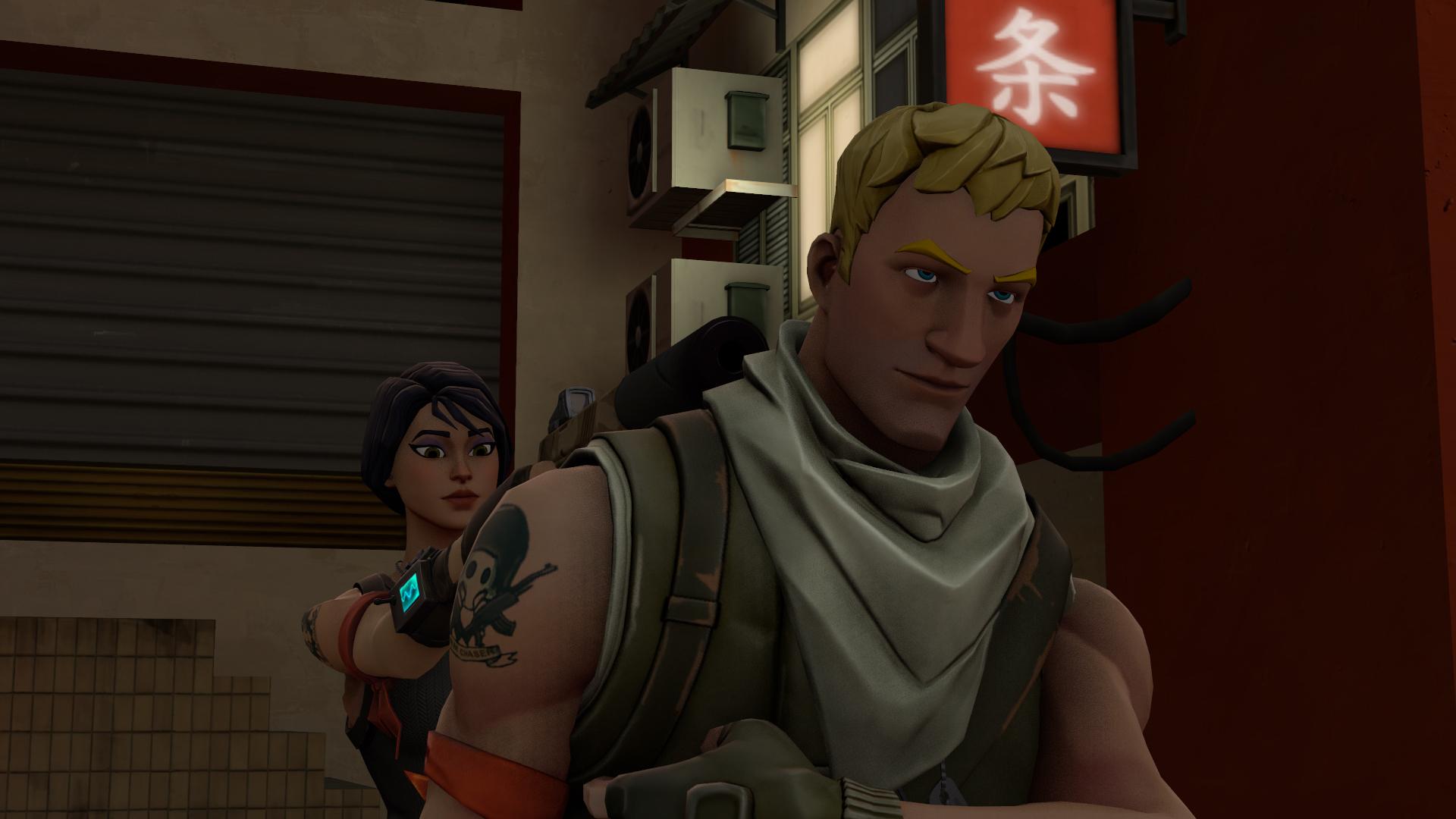 Personaggi Fortnite scena urbana, 1920x1080 Full HD 1080p, Desktop