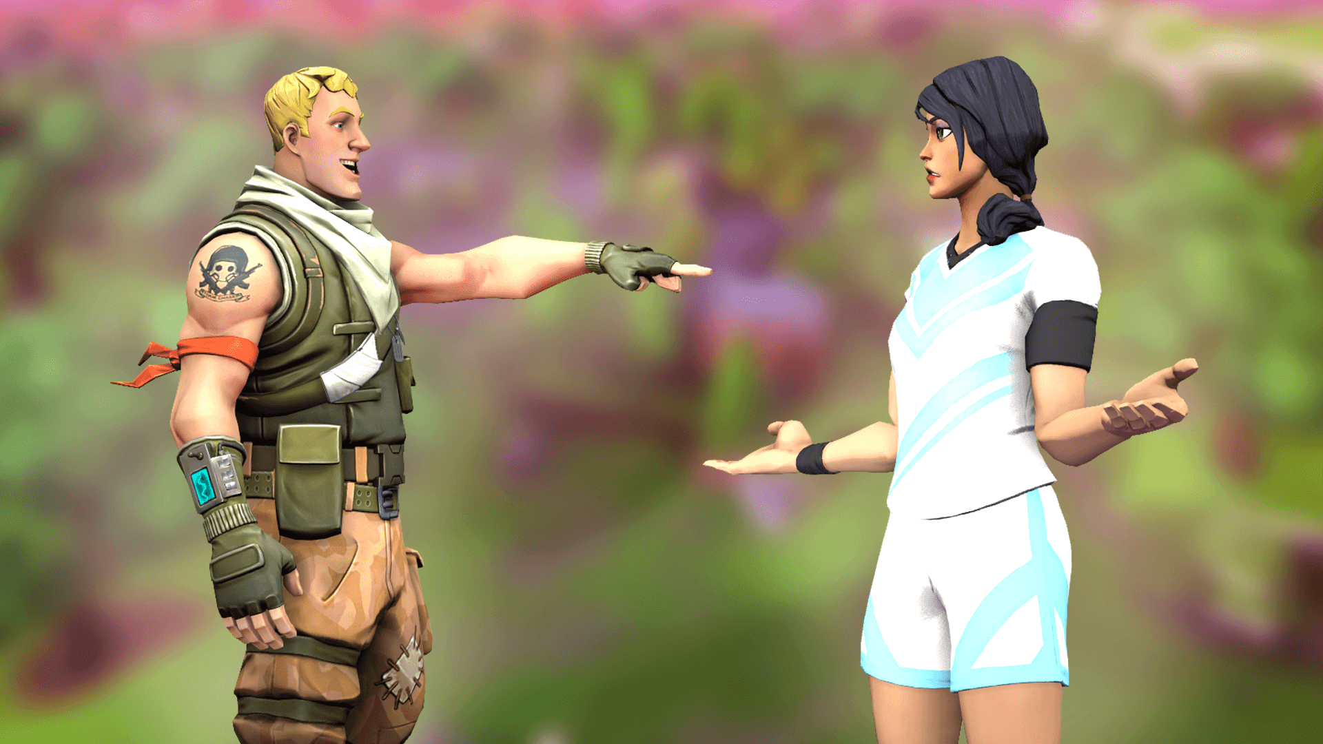 Personaggi Fortnite in dialogo, 1920x1080 1080p, Laptop