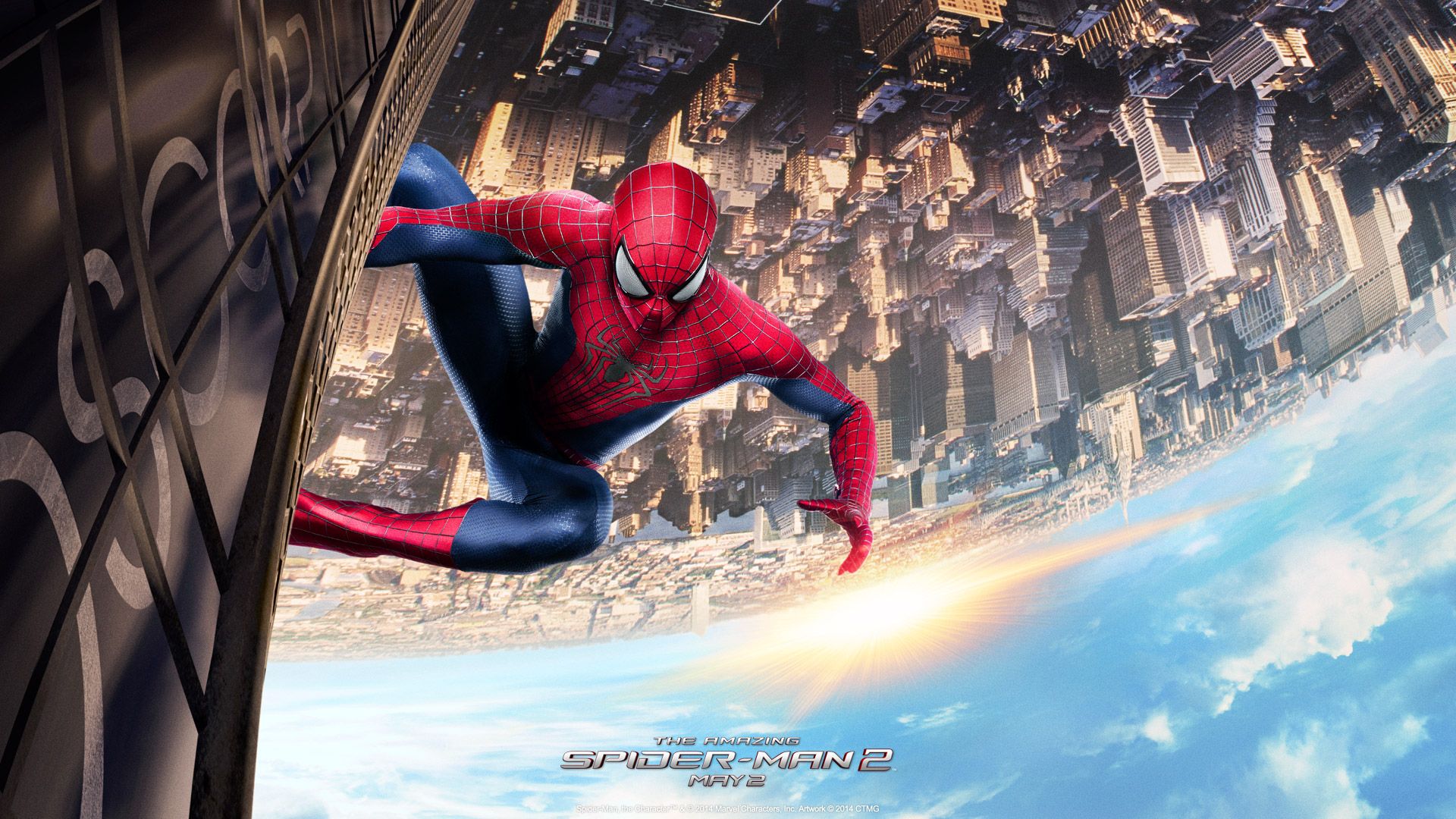 Spider-Man in volo sulla città, 1920x1080 1080p, PC Desktop