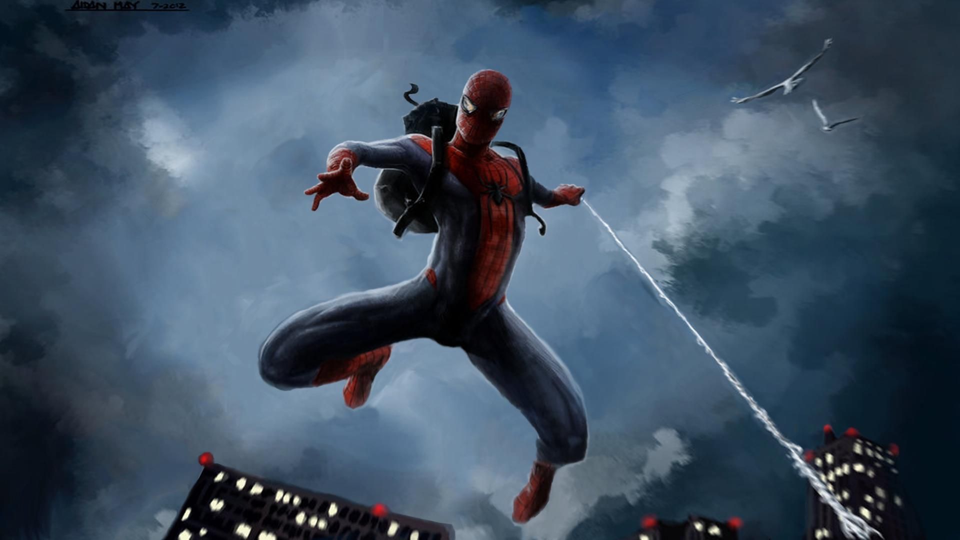 Spider-Man in azione notturna, 1920x1080 Full HD 1080p, PC