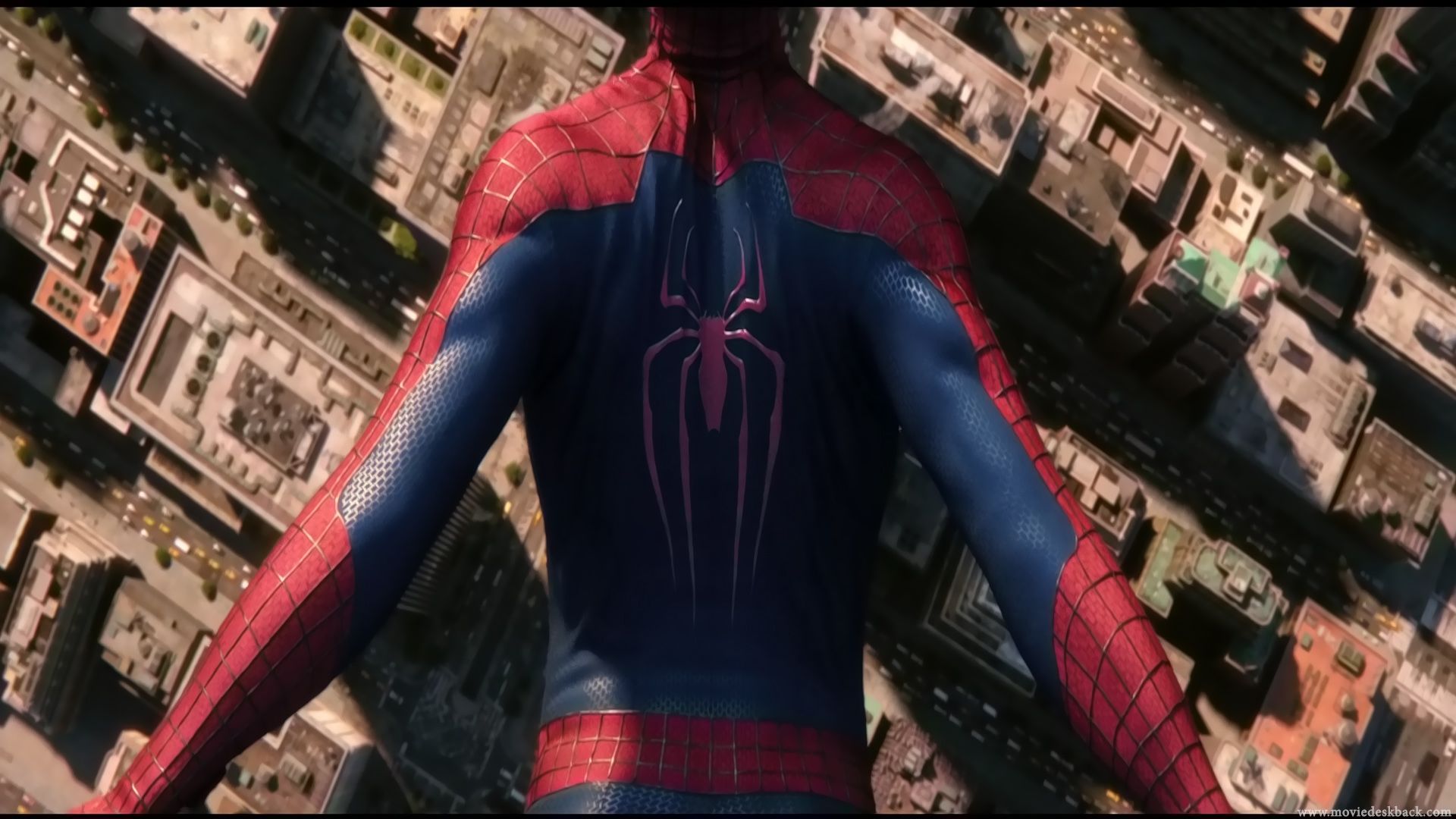 Spider-Man vista dall'alto città, 1920x1080 Full HD, Desktop