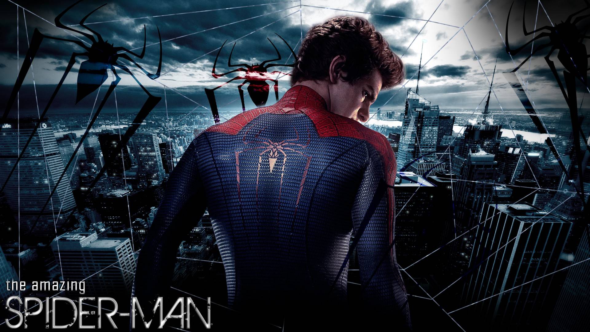 Spider-Man città ragnatele, 1920x1080 Full HD 1080p, PC